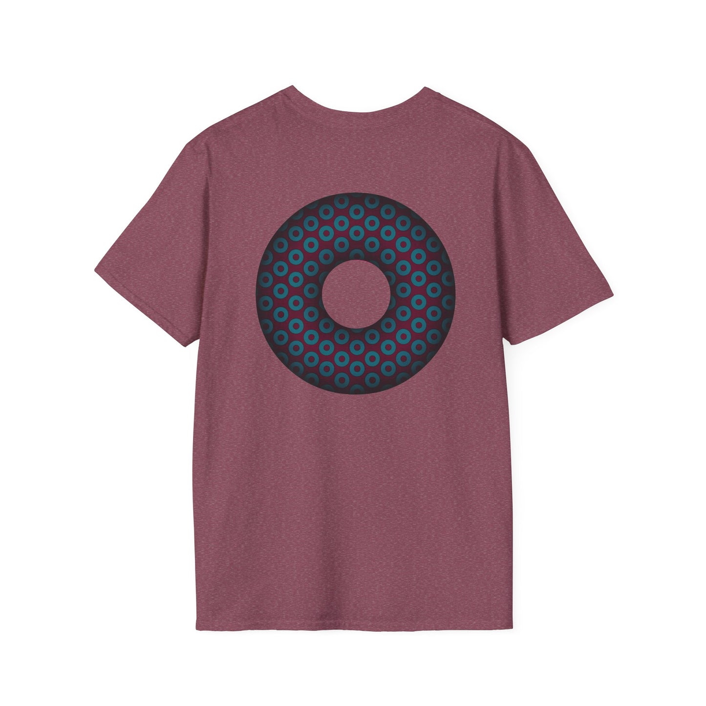 Plain Donuts/Unisex Soft-Style - "Plain Paradoxical Grided Donuts" - dark teal/dark purple donuts