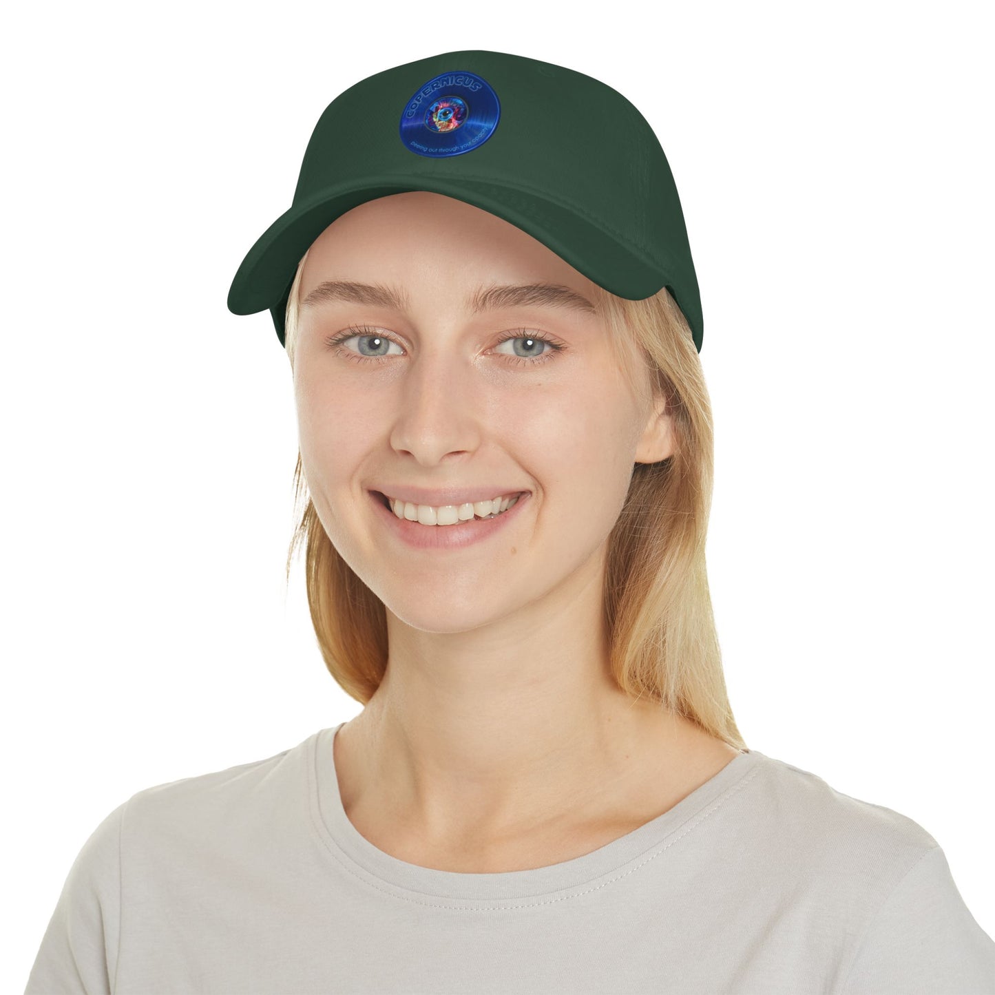 Lumpy Donut Baseball Cap - "Drunken Copernicus Cap" - variant 1 - vivid blue donut w/
