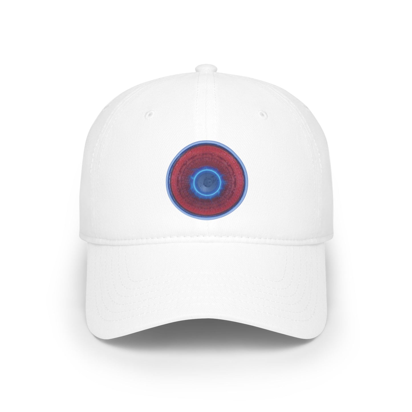 Lumpy Donut Baseball Cap - "Homer's Perfect Donut" - variant 1 - vivid red tube donut w/
