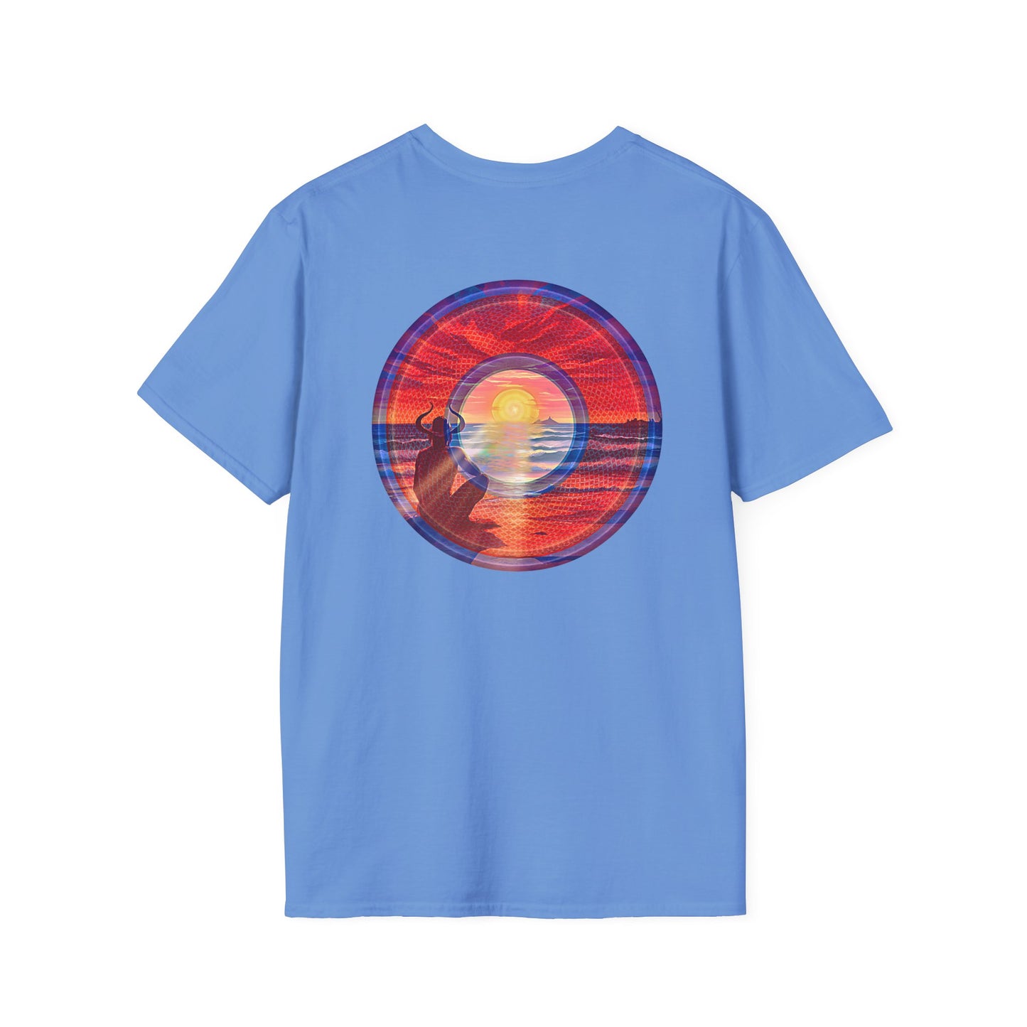Classic Donut Tee - Unisex Soft-Style - "The Squirming Donut" - red picture donut