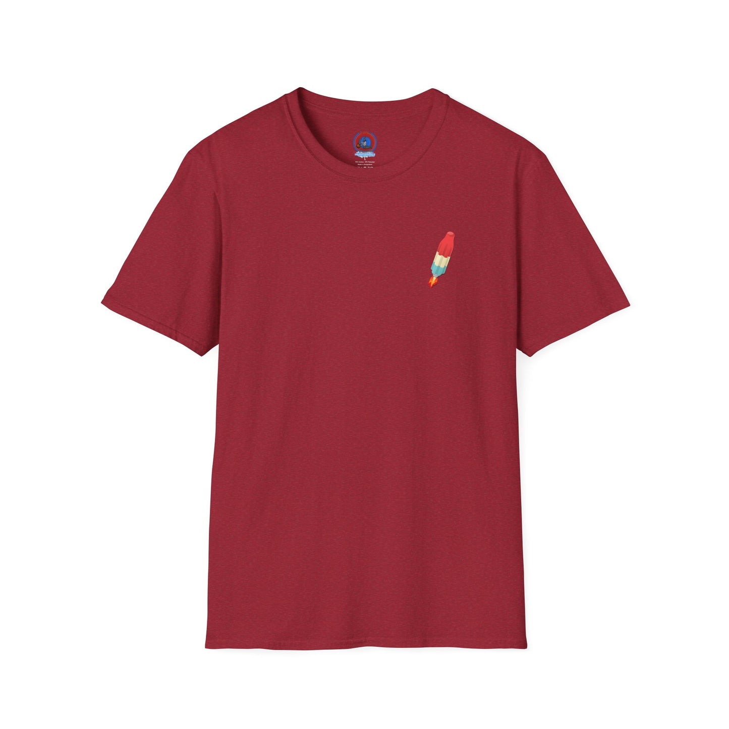 Classic Donut Tee - Unisex Soft-Style - "Blow this Popsicle Stand" - red/blue/cream - bomb pop