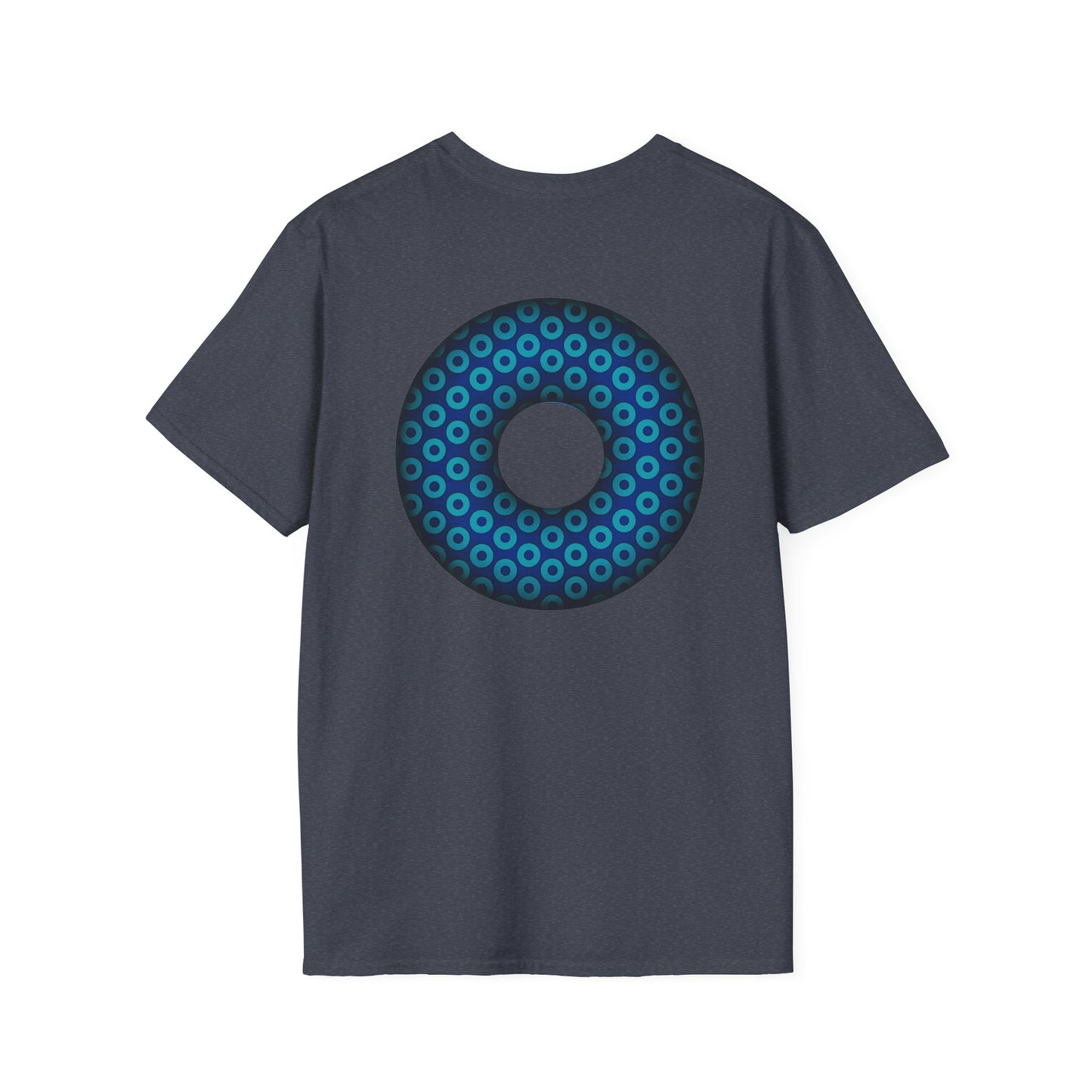 Plain Donuts/Unisex Soft-Style - "Plain Paradoxical Grided Donuts" - light blue/dark blue donuts