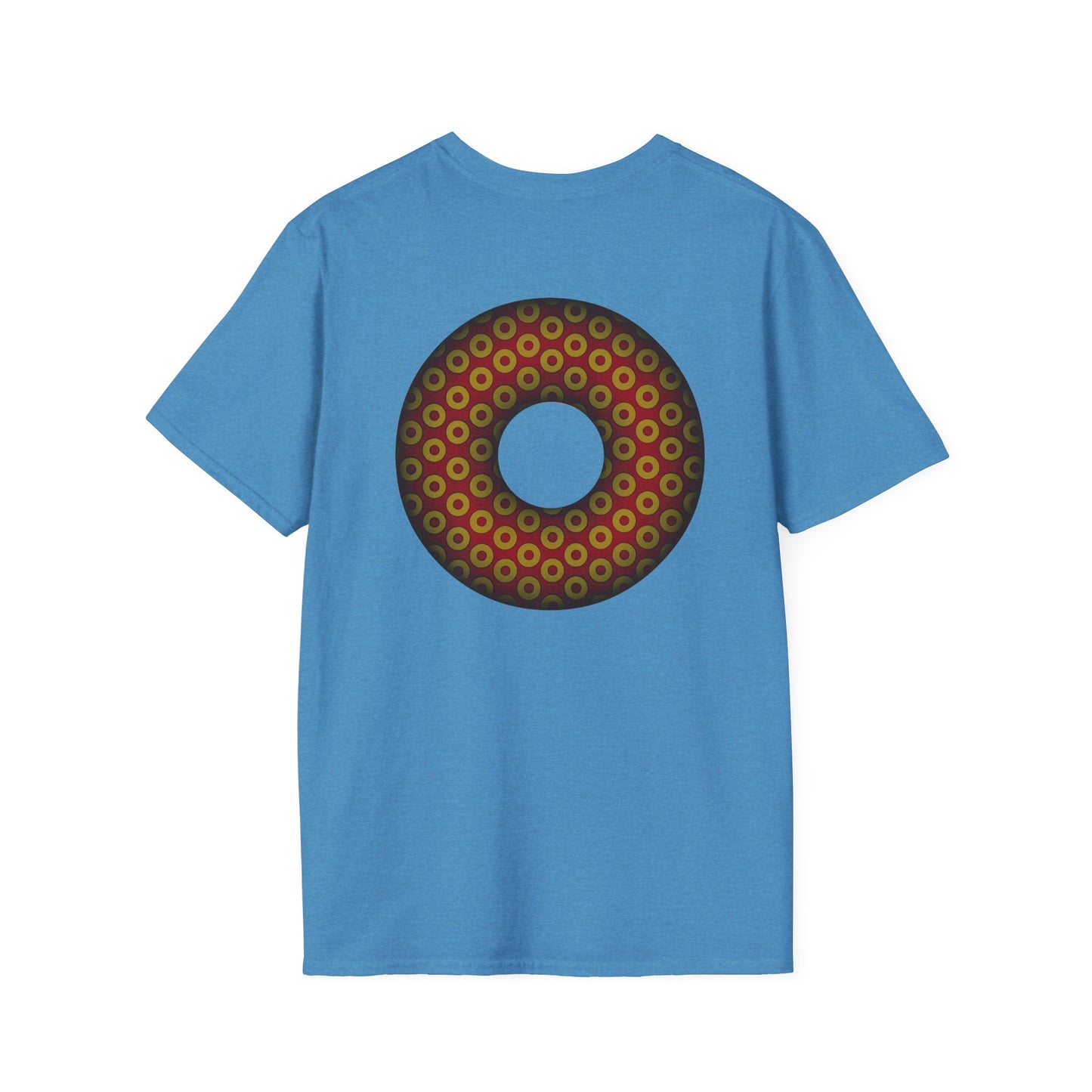 Plain Donuts/Unisex Soft-Style - "Plain Paradoxical Grided Donuts" - gold/burgundy donuts