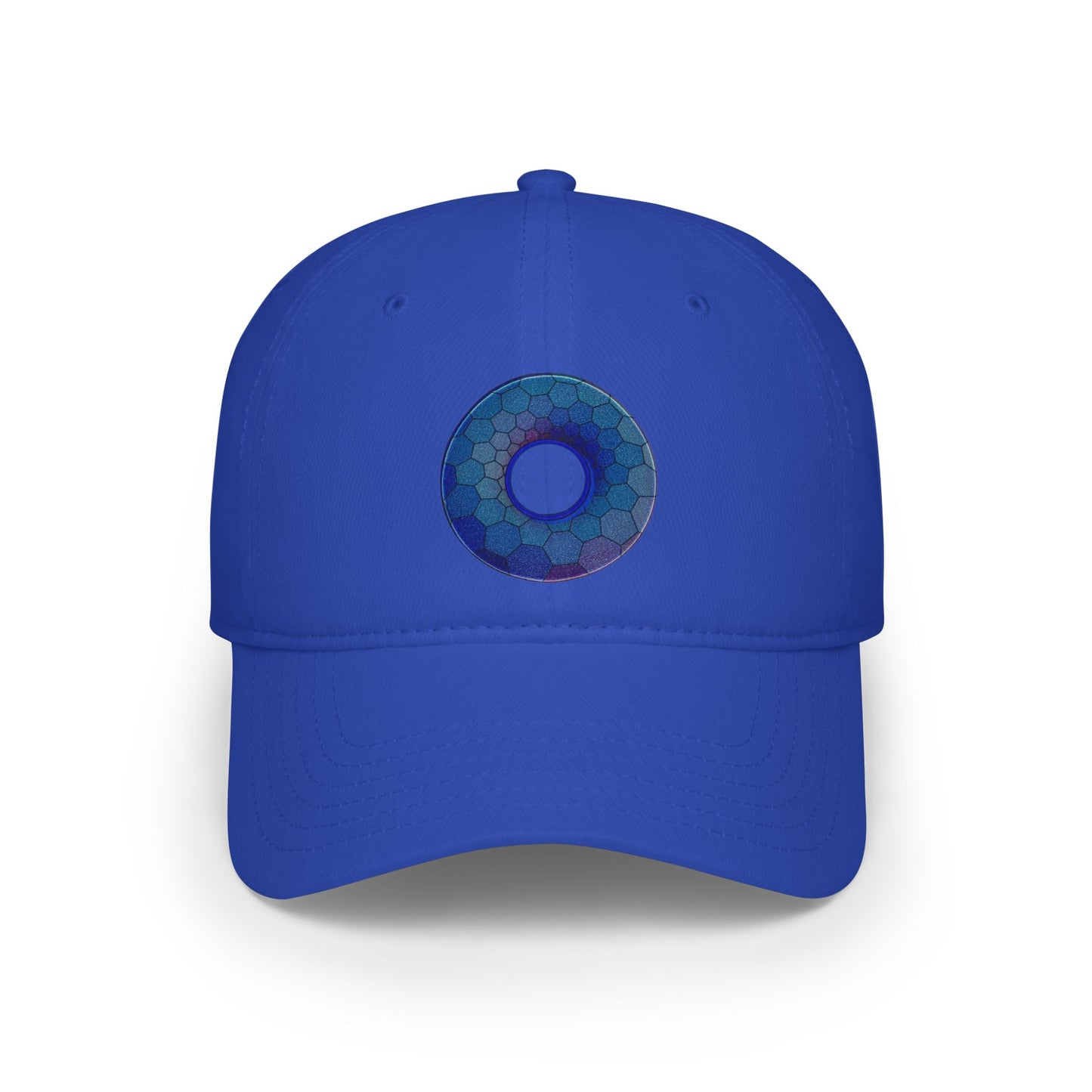 Lumpy Donut Baseball Cap - "Plain Hexadonut" - variant 2 - blue hexadonut w/