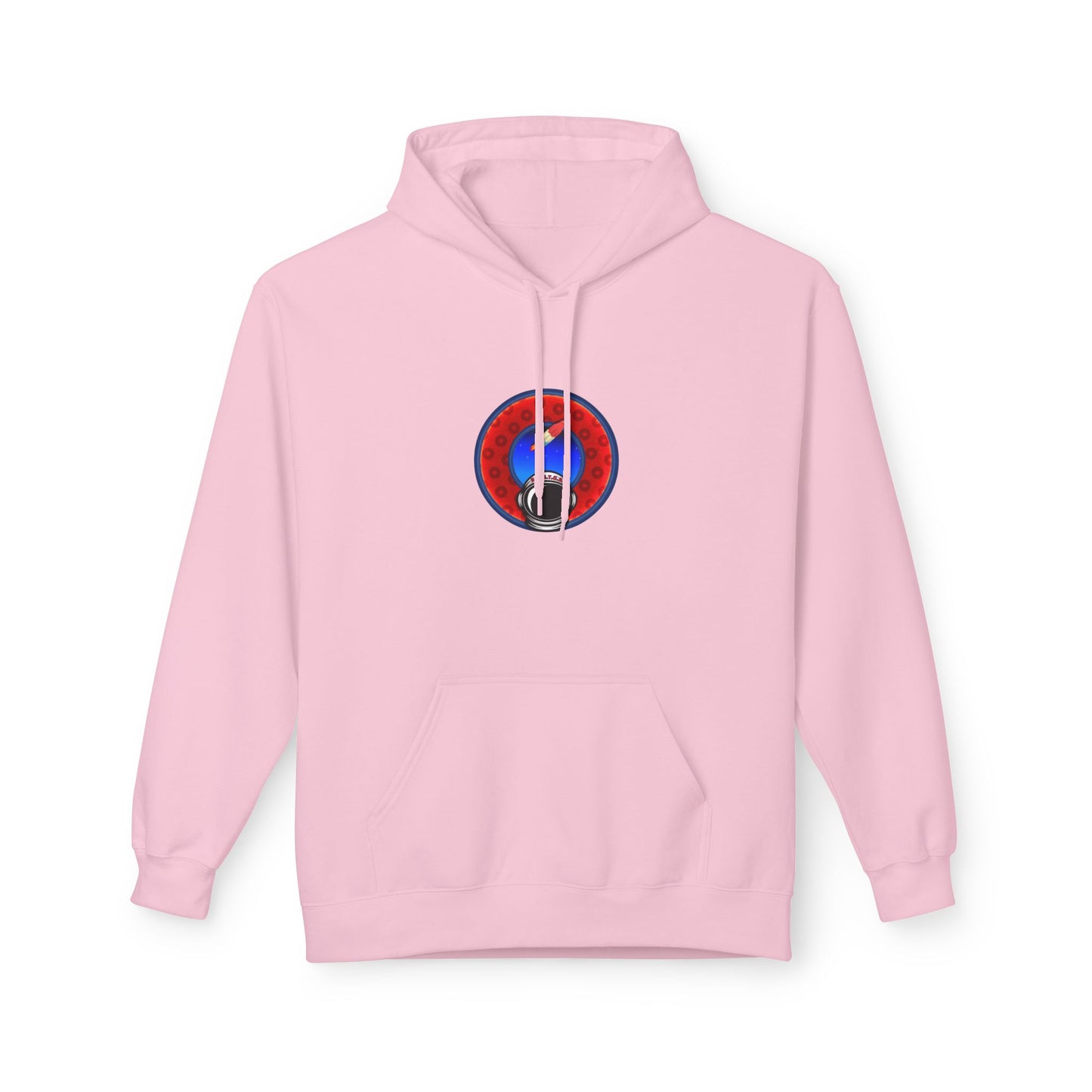 Fleece Harry Hoodies [Midweight Soft-style] - "This is What Donuts Smell Like in Space - YEMSG Donut" - w/widemouthed red/blue donut