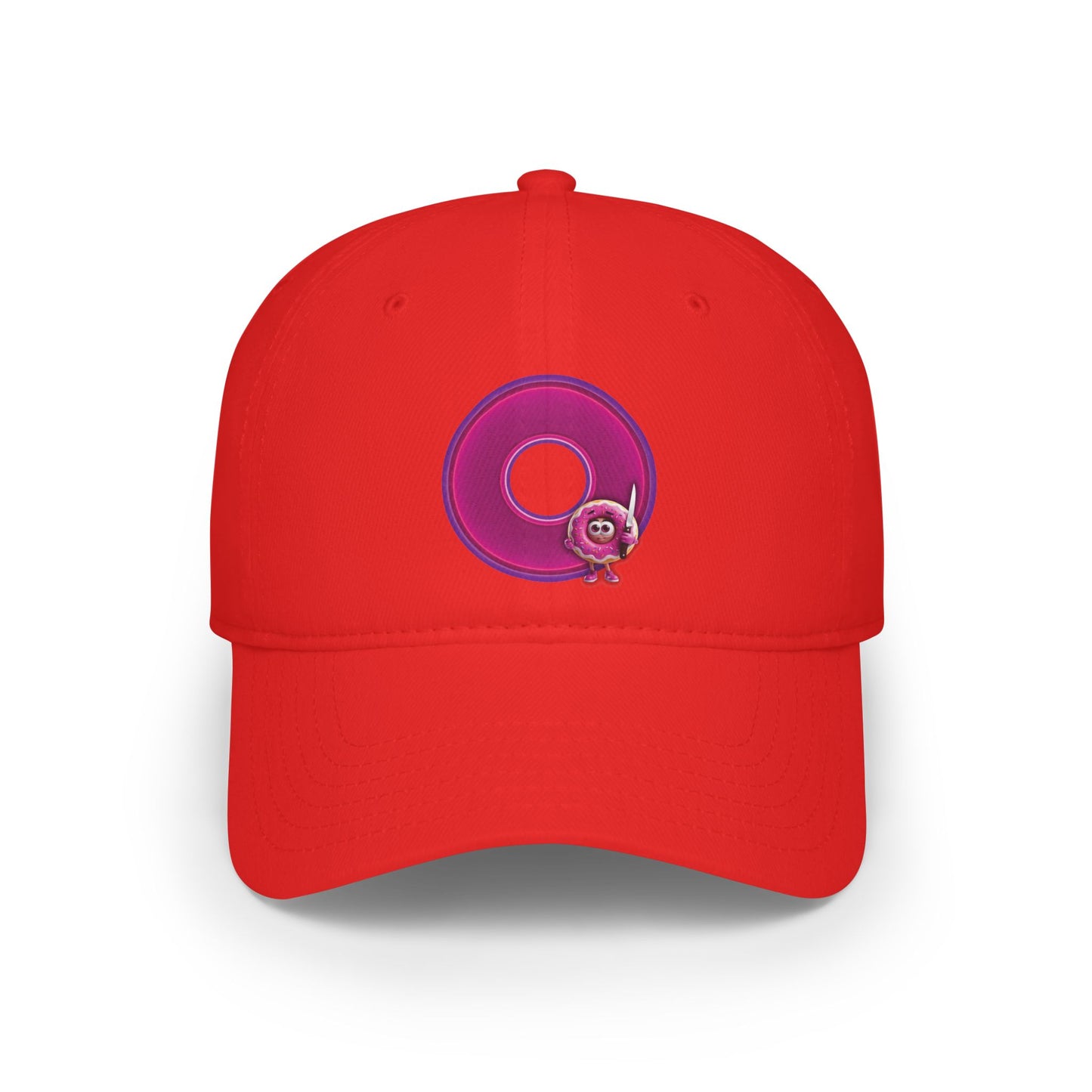 Lumpy Donut Baseball Cap - "My Phriend The Donut's Cap" - variant 3 - magenta vivid donut w/