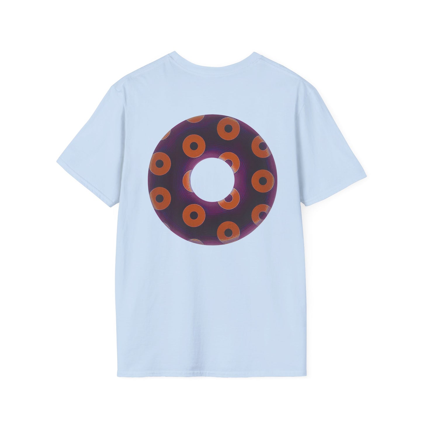 Plain Donuts/Unisex Soft-Style - "Plain Blimpy Paradoxical Donuts" - dark red-purple/orange donuts