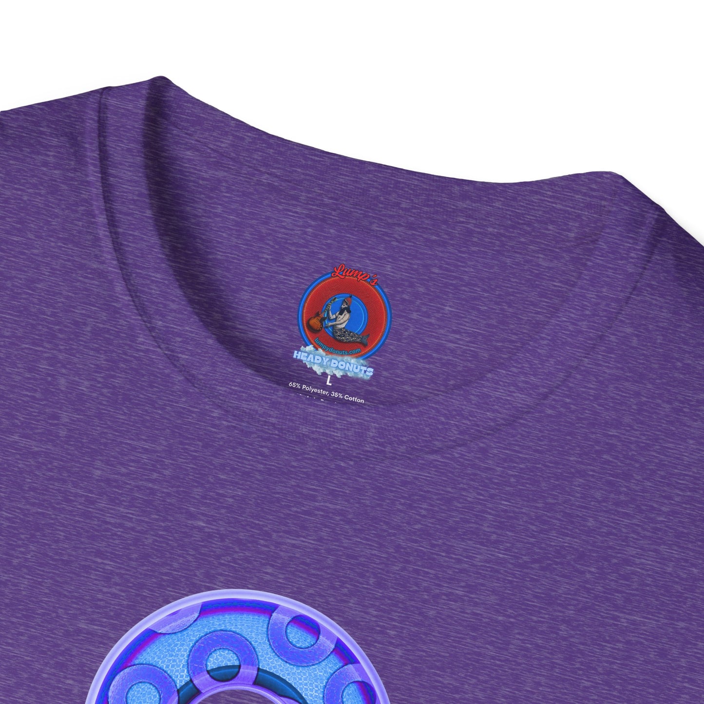 Plain Donuts/Unisex Soft-Style - "Plain Rustic Paradoxical Donuts" - light blue/purple donuts