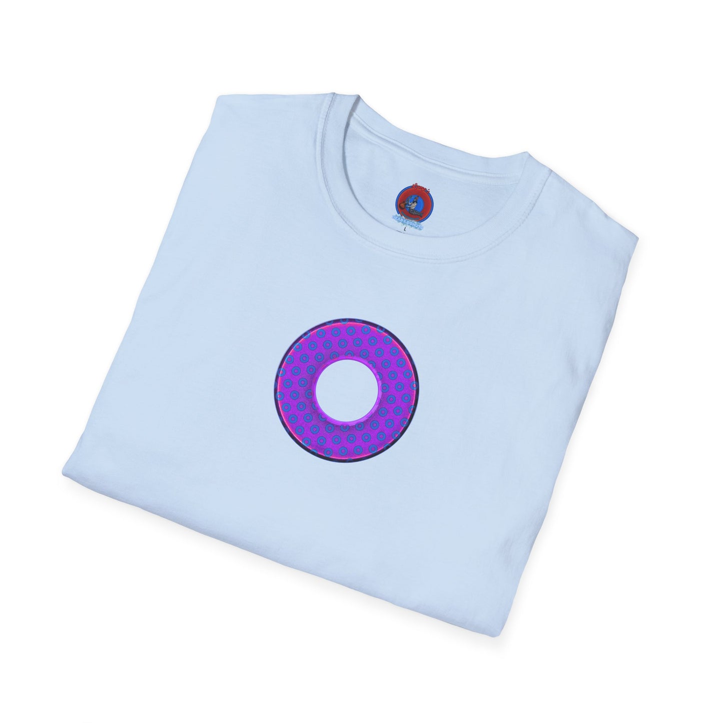 Plain Donuts/Unisex Soft-Style - "Plain Electric Paradoxical Donuts" - bright purple/royal blue donuts