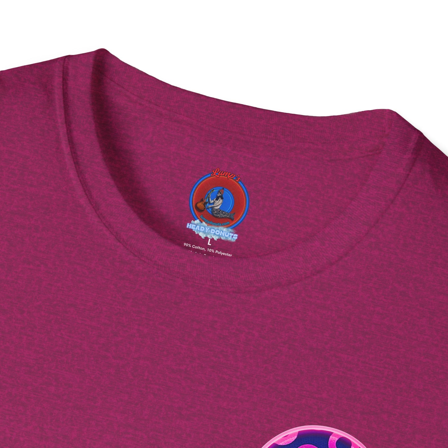 Classic Donut Tee - Unisex Soft-Style - "Wooked Cream - YEMSG Donut " -blue/pink rustic paradox donut - variant 5