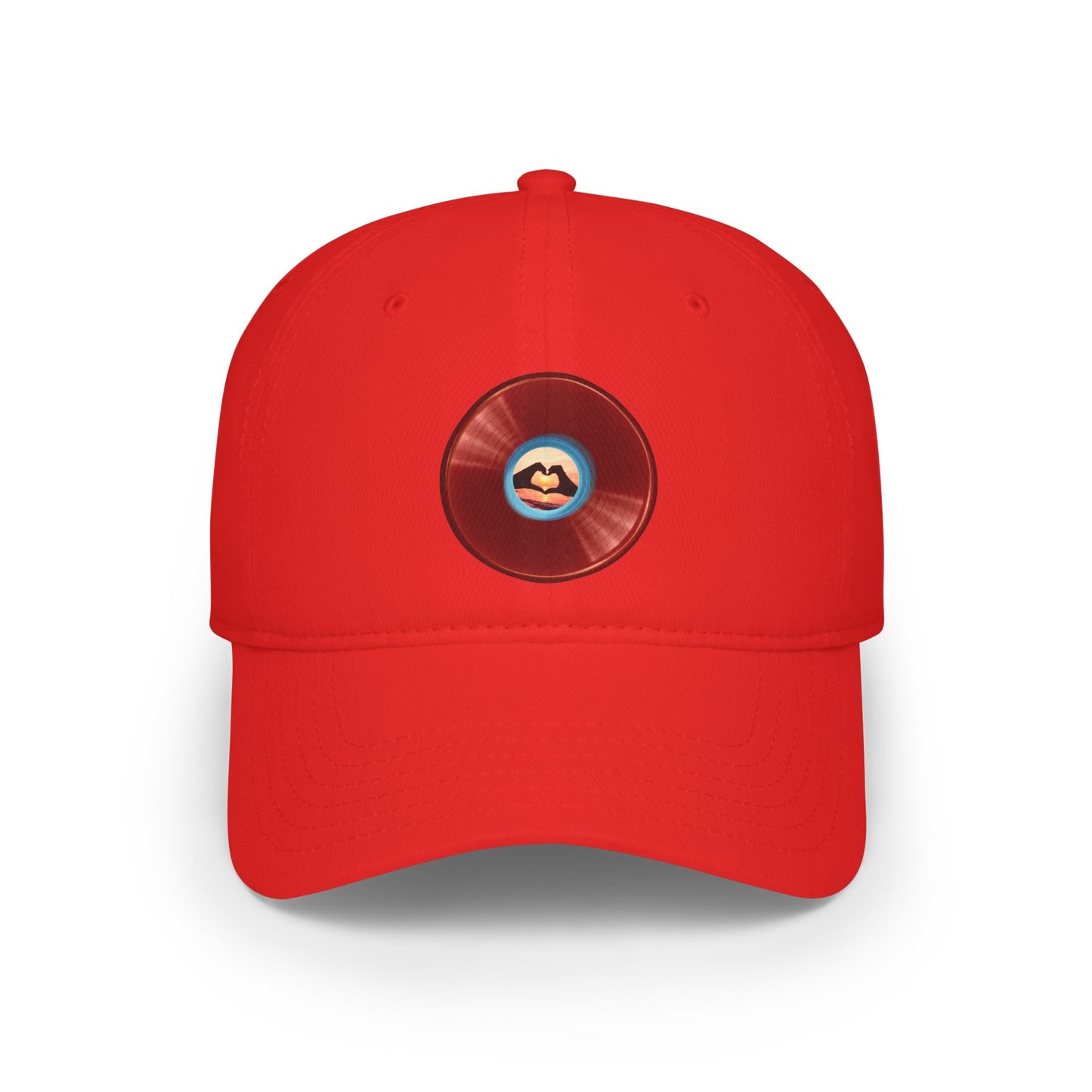 Lumpy Donut Baseball Cap - "Waste of a Perfectly Good Baseball Cap" - variant 1 - vivid red donut w/