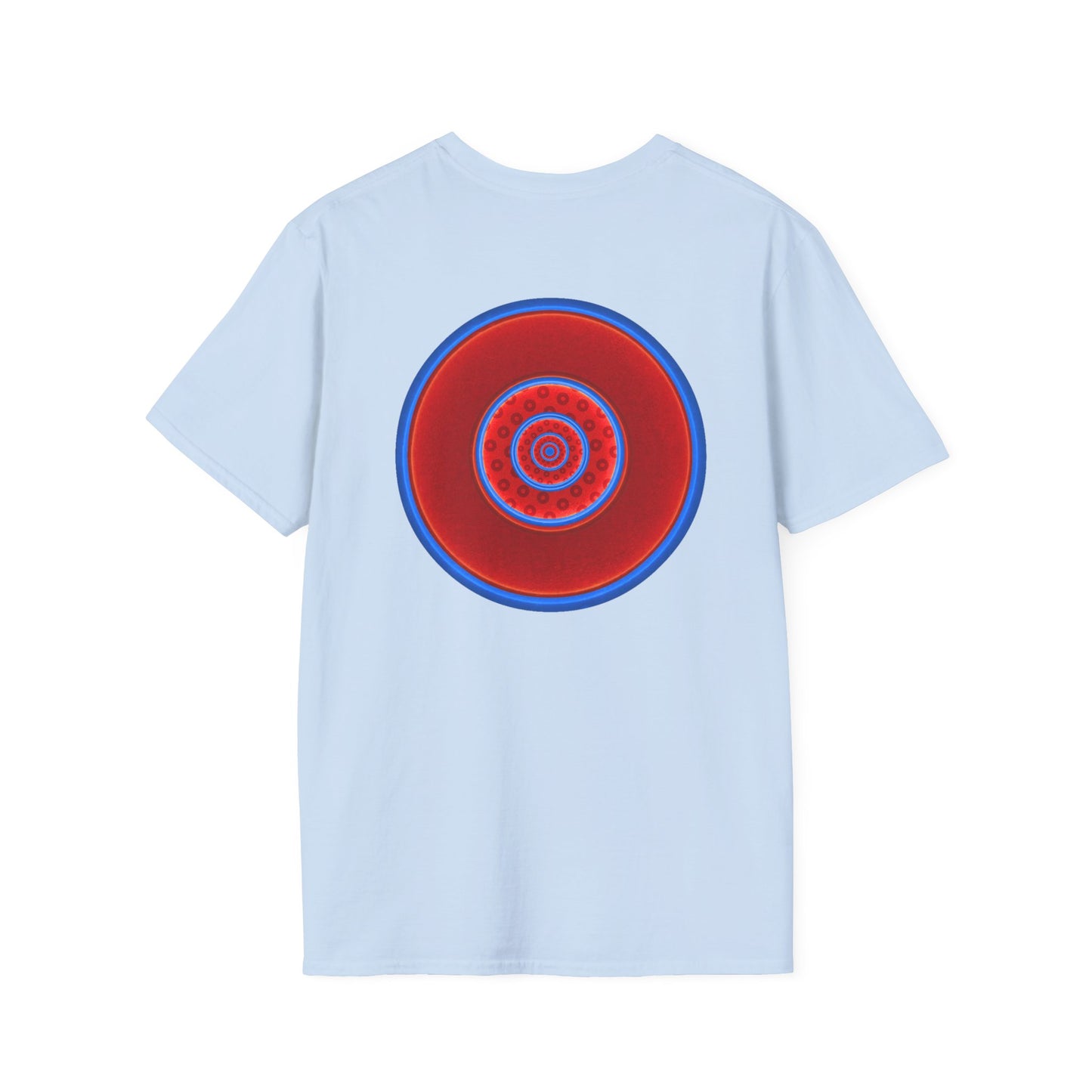 Classic Donut Tee - Unisex Soft-Style - "Spinning in Circles" - vivid paradox donut pattern