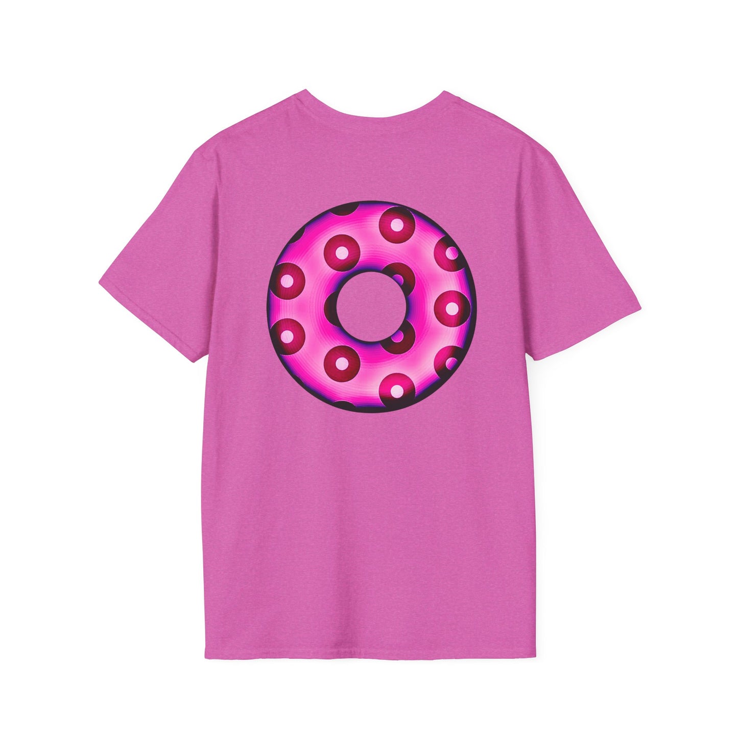Plain Donuts/Unisex Soft-Style - "Plain Blimpy Paradoxical Donuts" - bright magenta/red donuts