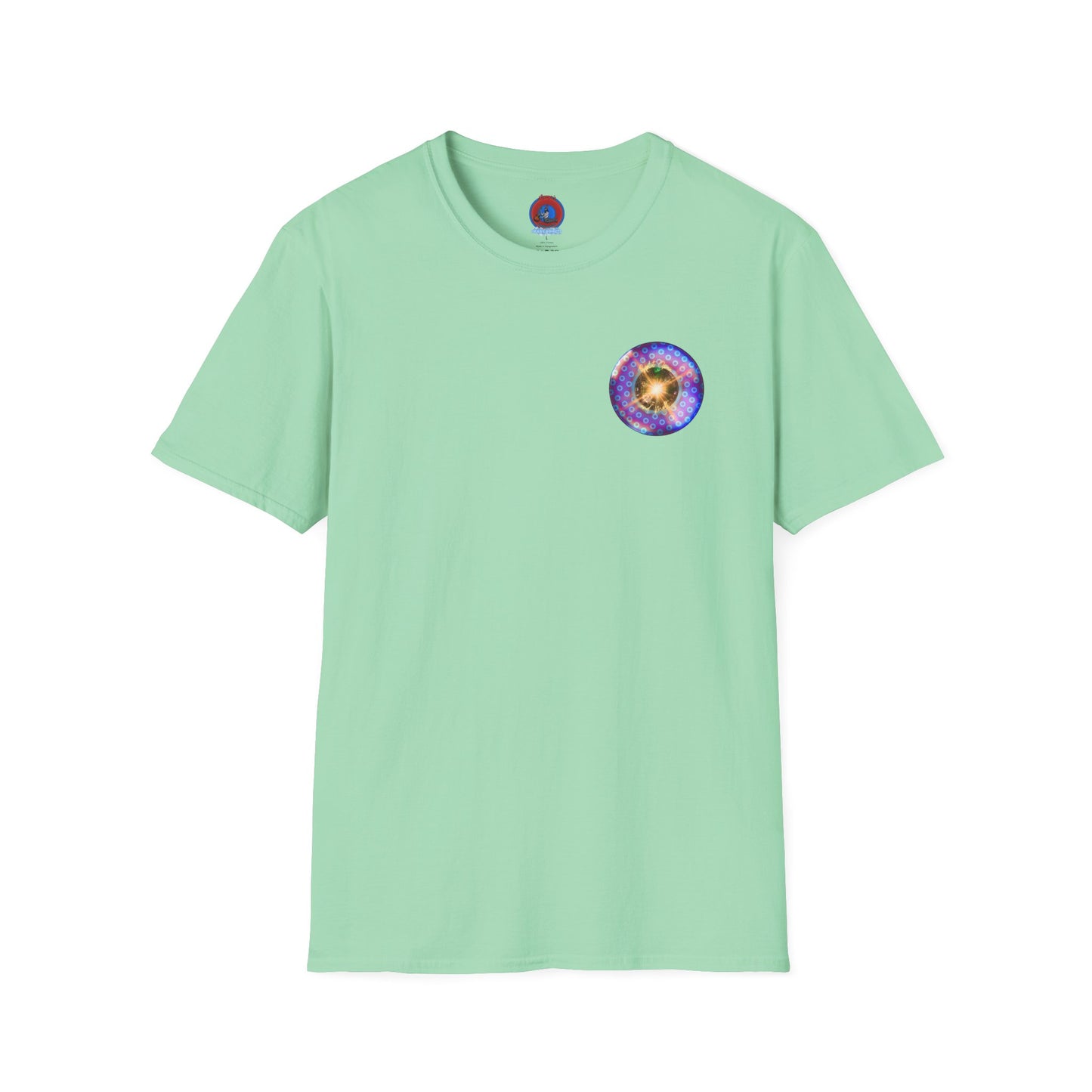 Classic Donut Tee - Unisex Soft-Style - "Donut Melts" - purple/blue paradoxical donut