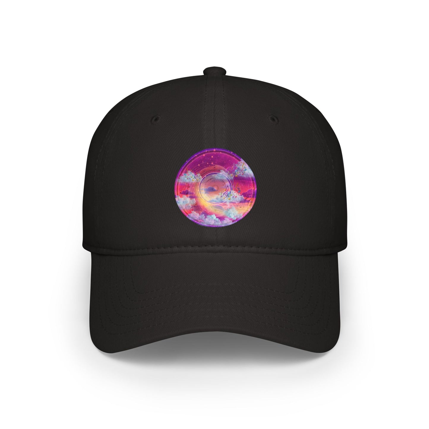 Lumpy Donut Baseball Cap - "Pillow Donuts!" - magenta/purpole donut w/