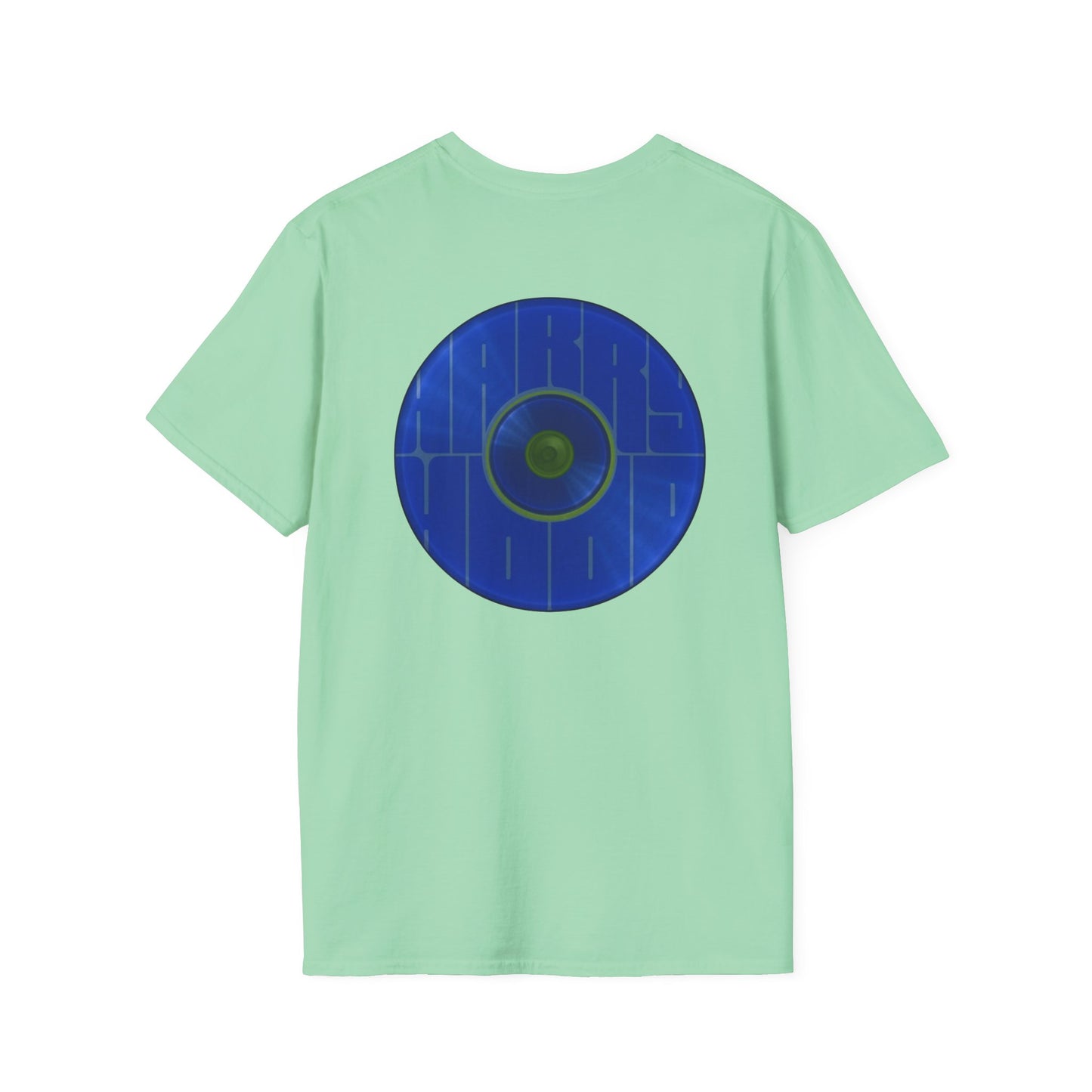 Classic Donut Tee - Unisex Soft-Style - "Harry's Hoodlum Donut" - series 1.0  - variant 3 - lights off/blue donut(s)