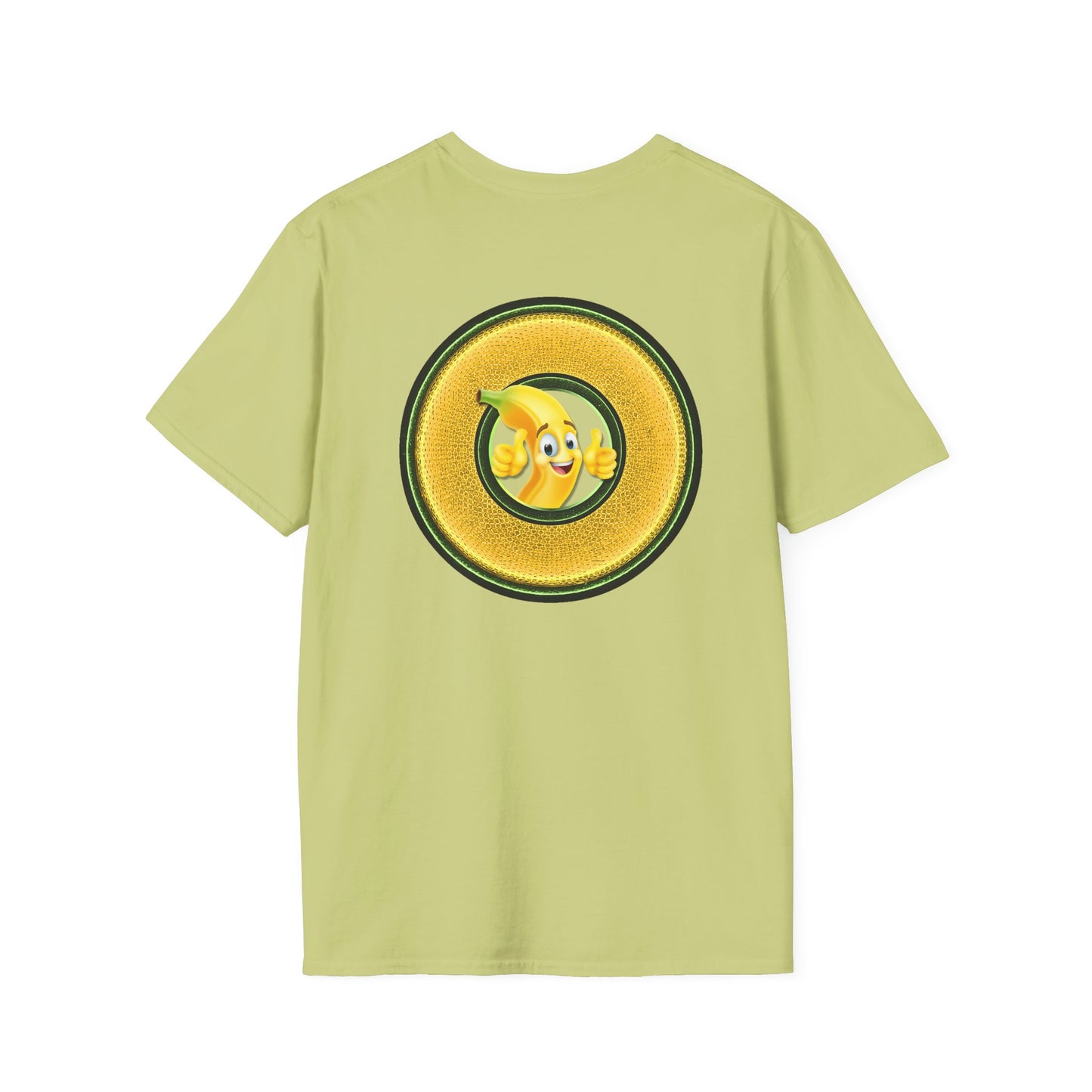 Classic Donut Tee - Unisex Soft-Style - "Dis sheet, it's bananas!" - series 1.0 - variant 5 - golden donut