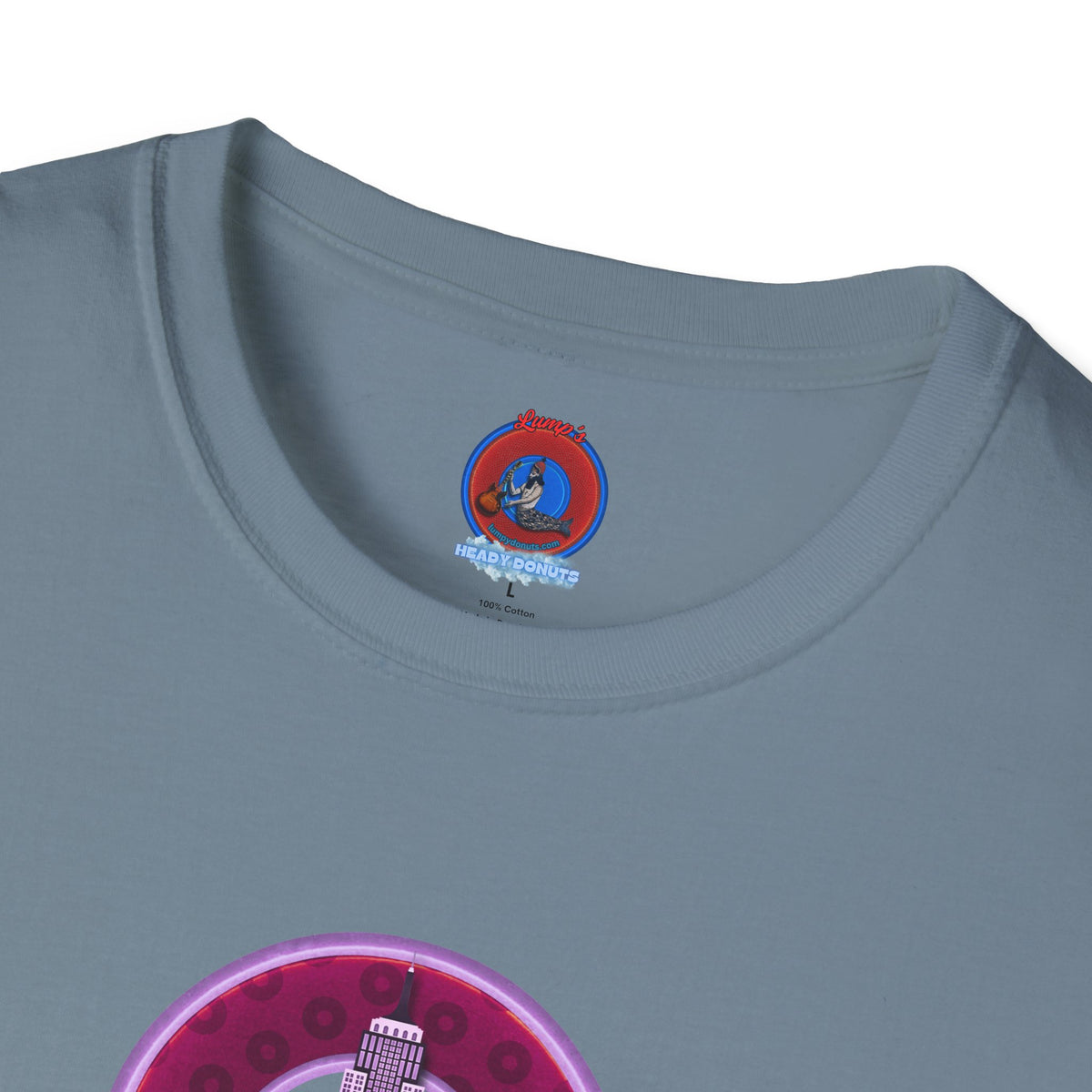 Classic Donut Tee - Unisex Soft-Style - "Simple Prep Donuts" - widemouthed purple/light purple donut