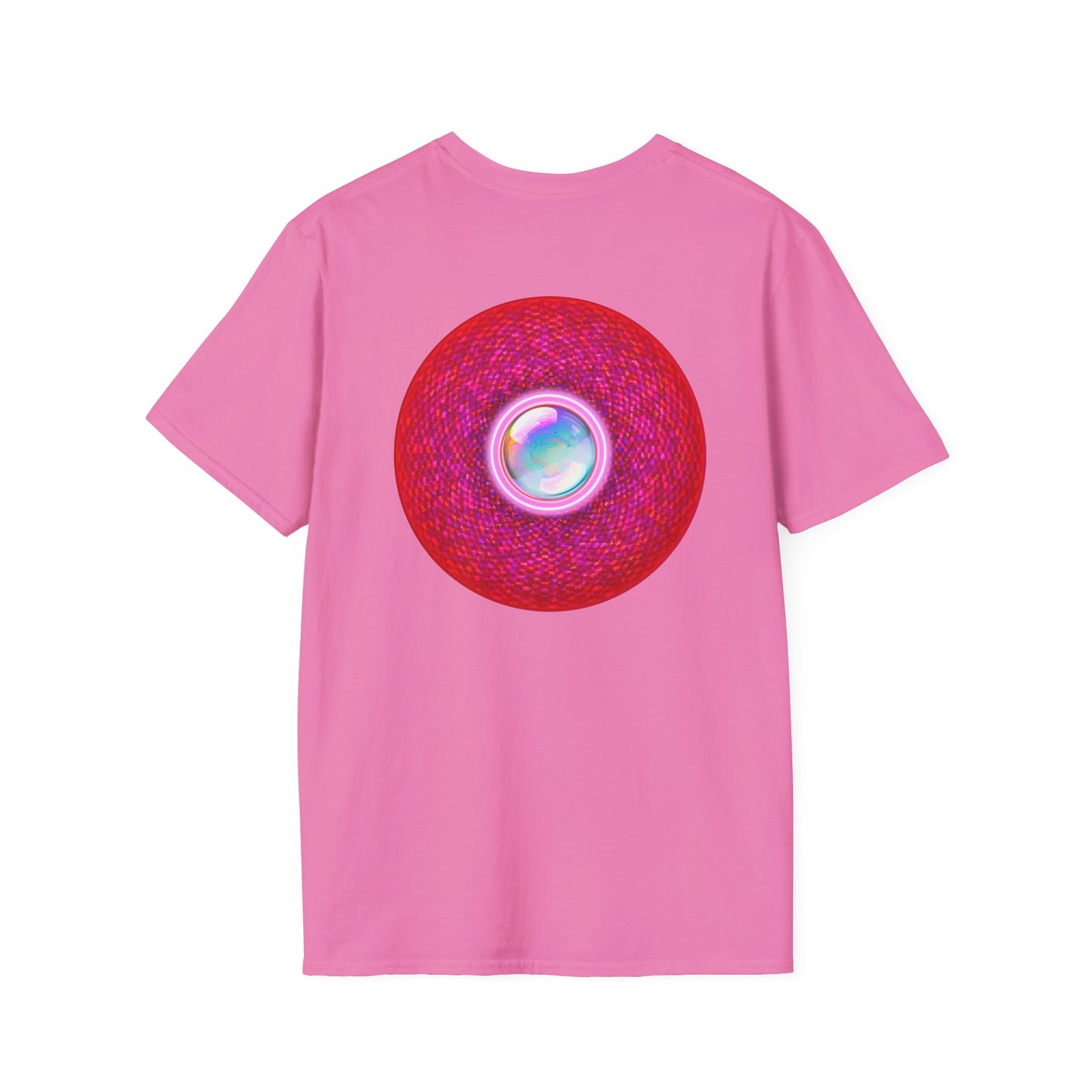 Classic Donut Tee - Unisex Soft-Style - "The Crystal Ballers Donut' - magenta pixilated donut