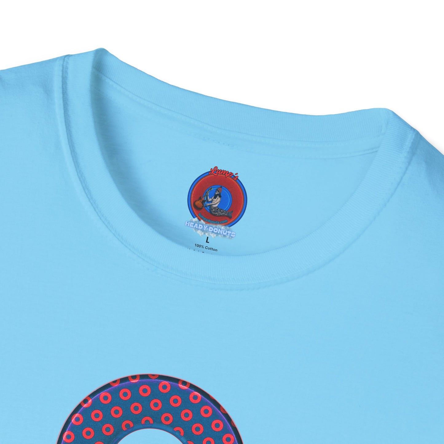 Plain Donuts/Unisex Soft-Style - "Plain Electric Paradoxical Donuts" - dark blue/red donuts