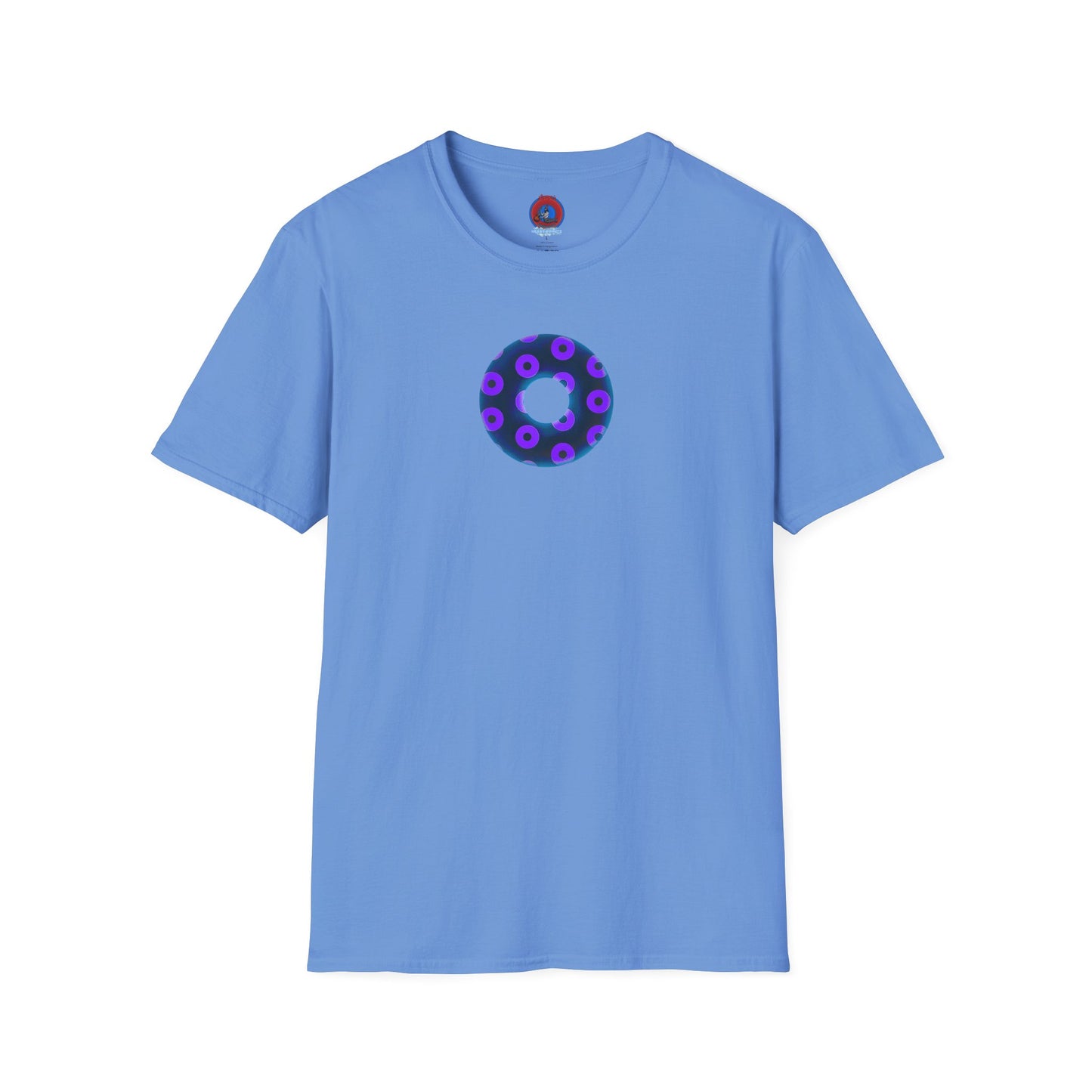 Plain Donuts/Unisex Soft-Style - "Plain Blimpy Paradoxical Donuts" - dark steel blue/vivd dark purple donuts