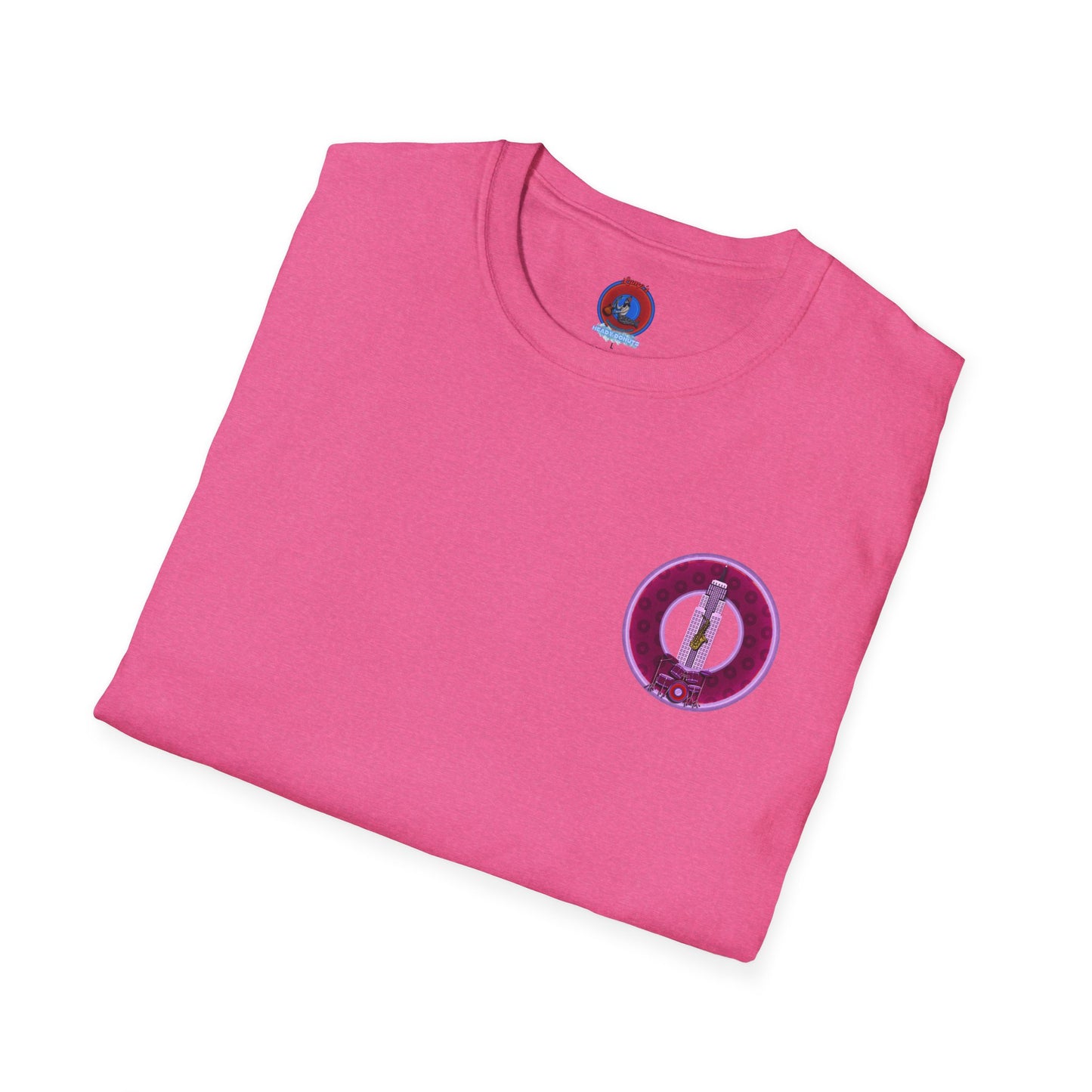 Classic Donut Tee - Unisex Soft-Style - "Simple Prep Donuts" - widemouthed purple/light purple donut