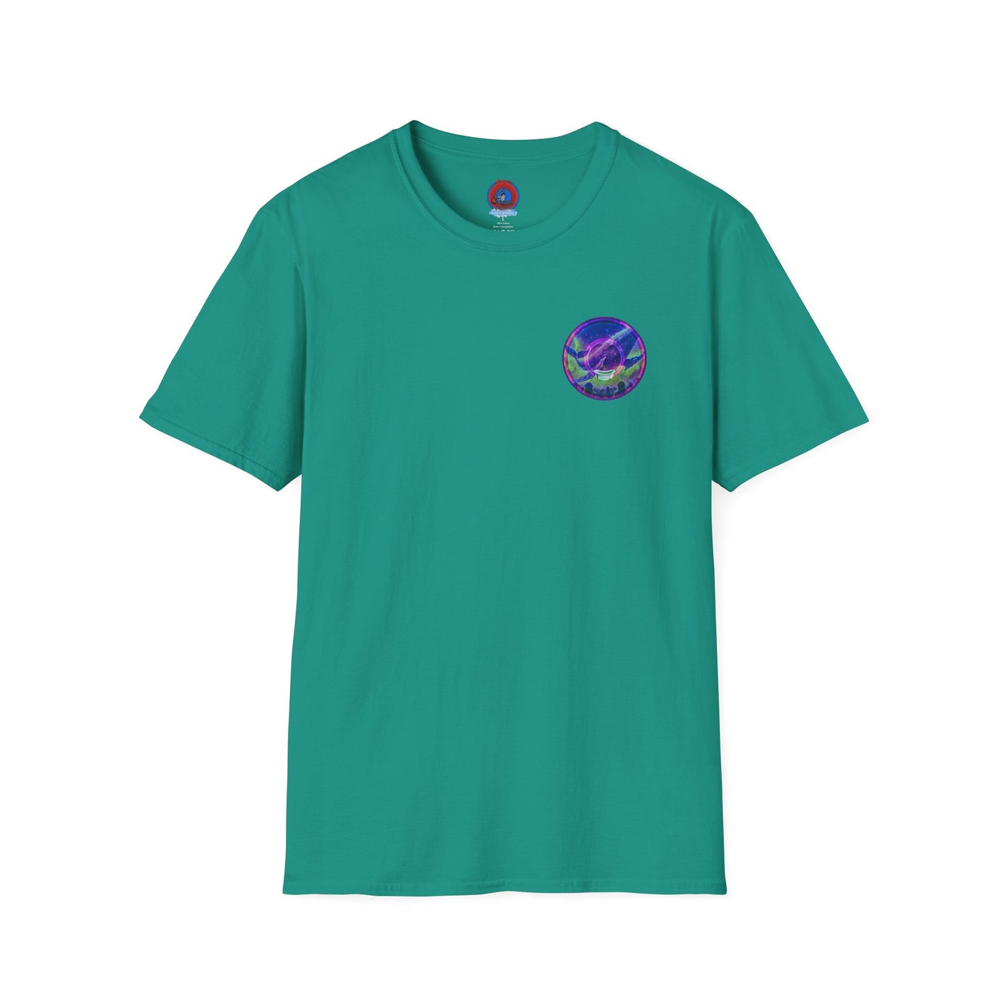 Classic Donut Tee - Unisex Soft-Style - "A Purple Humpback Whale of a Good Time" - variant 2 - purple picture donut