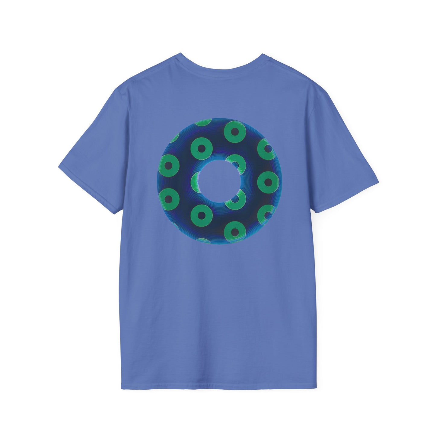 Plain Donuts/Unisex Soft-Style - "Plain Blimpy Paradoxical Donuts" - dark blue/jade green donuts