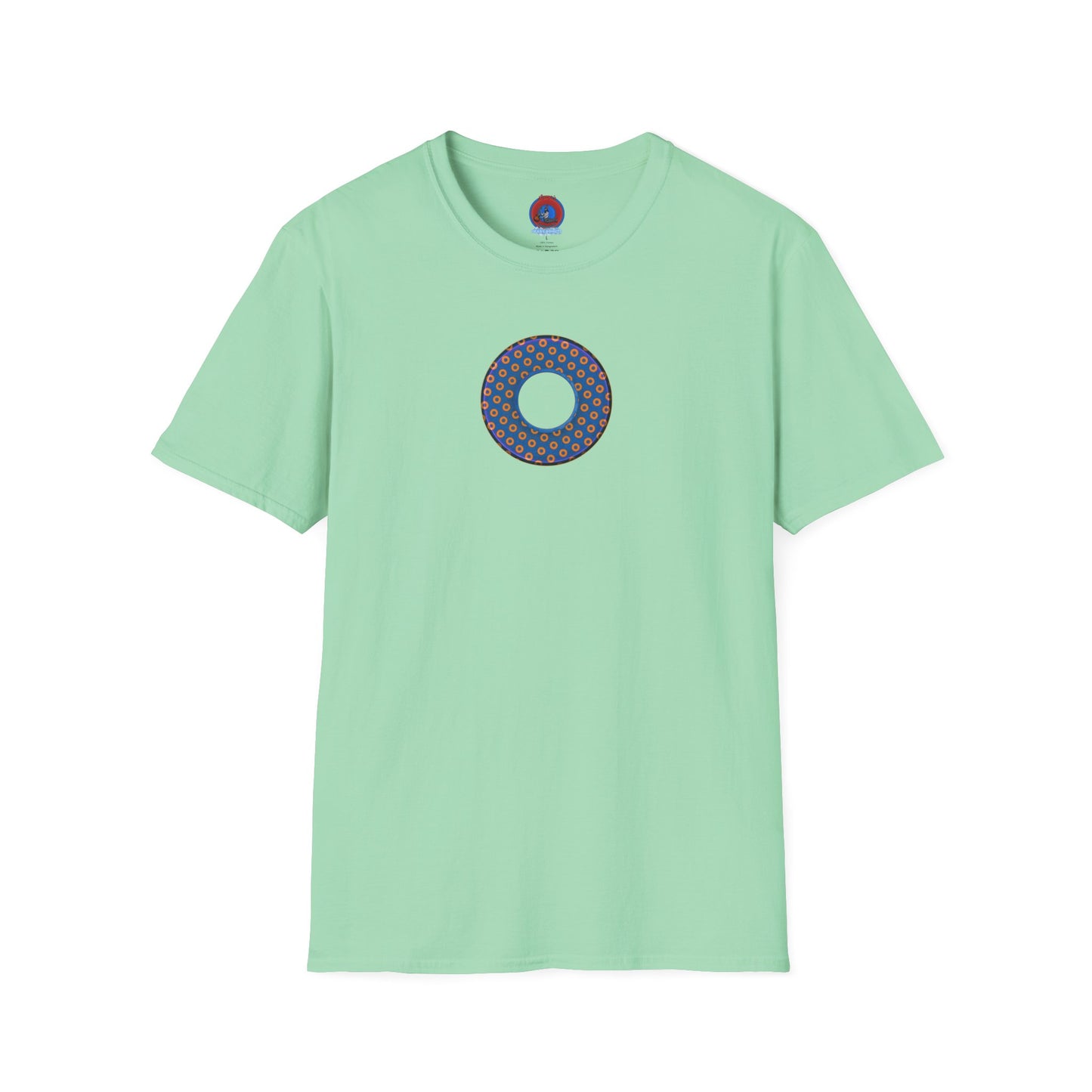 Plain Donuts/Unisex Soft-Style - "Plain Electric Paradoxical Donuts" - orange/blue donuts