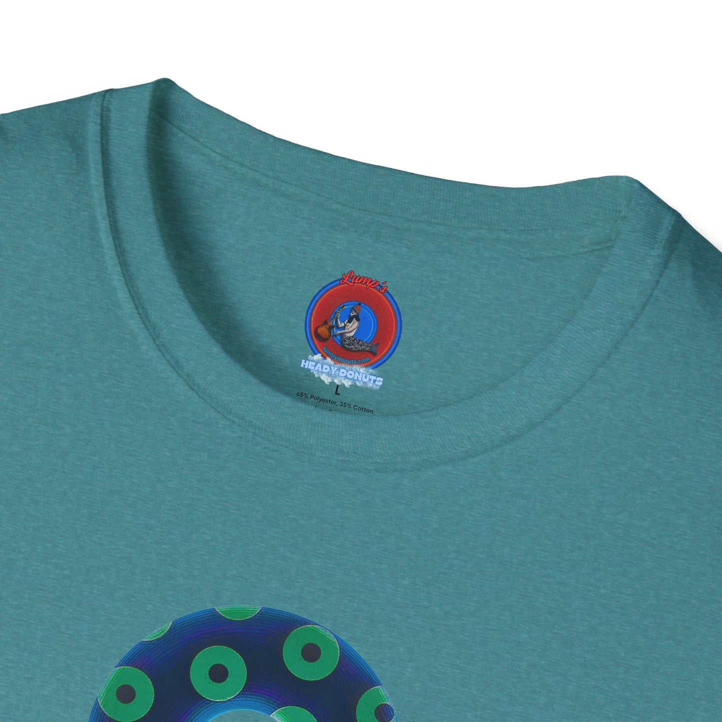 Plain Donuts/Unisex Soft-Style - "Plain Blimpy Paradoxical Donuts" - dark blue/jade green donuts