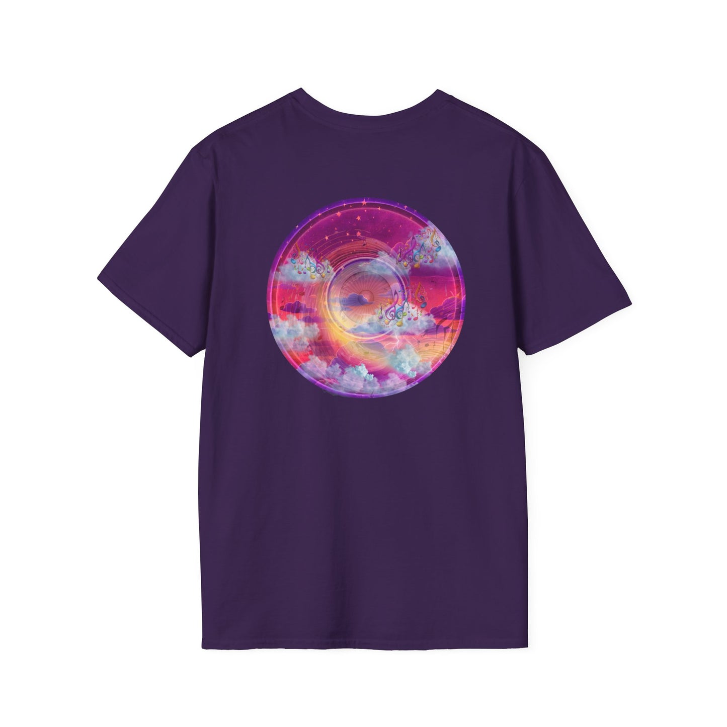 Classic Donut Tee - Unisex Soft-Style - "Conjurers of Donuts" - series 1.0  - magenta/purple donut