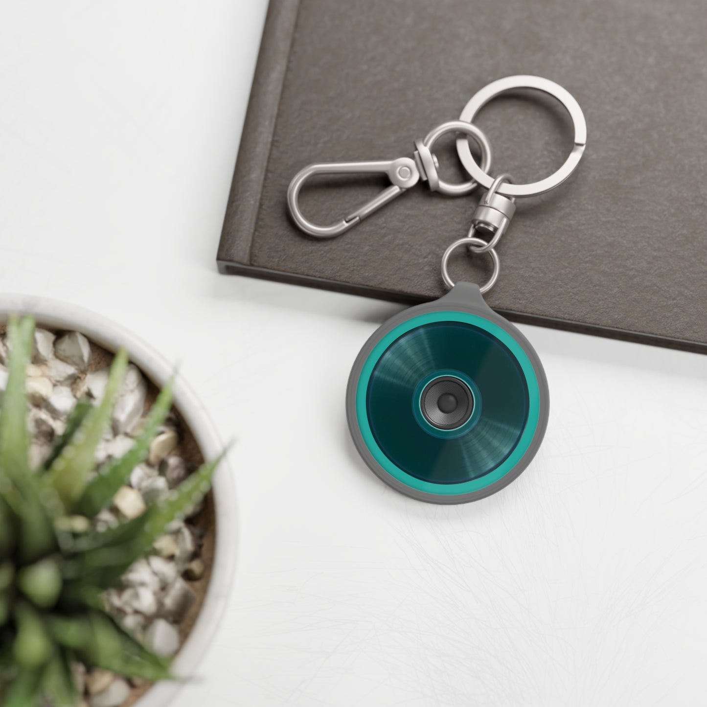 Lumpy Donut Keychain - "Speaker Donut" - series 1.0 - dark teal