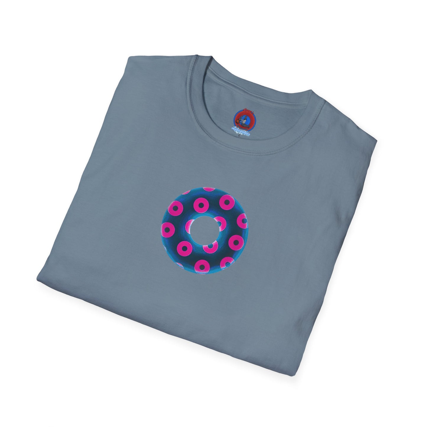 Plain Donuts/Unisex Soft-Style - "Plain Blimpy Paradoxical Donuts" - royal blue/vivid magenta donuts
