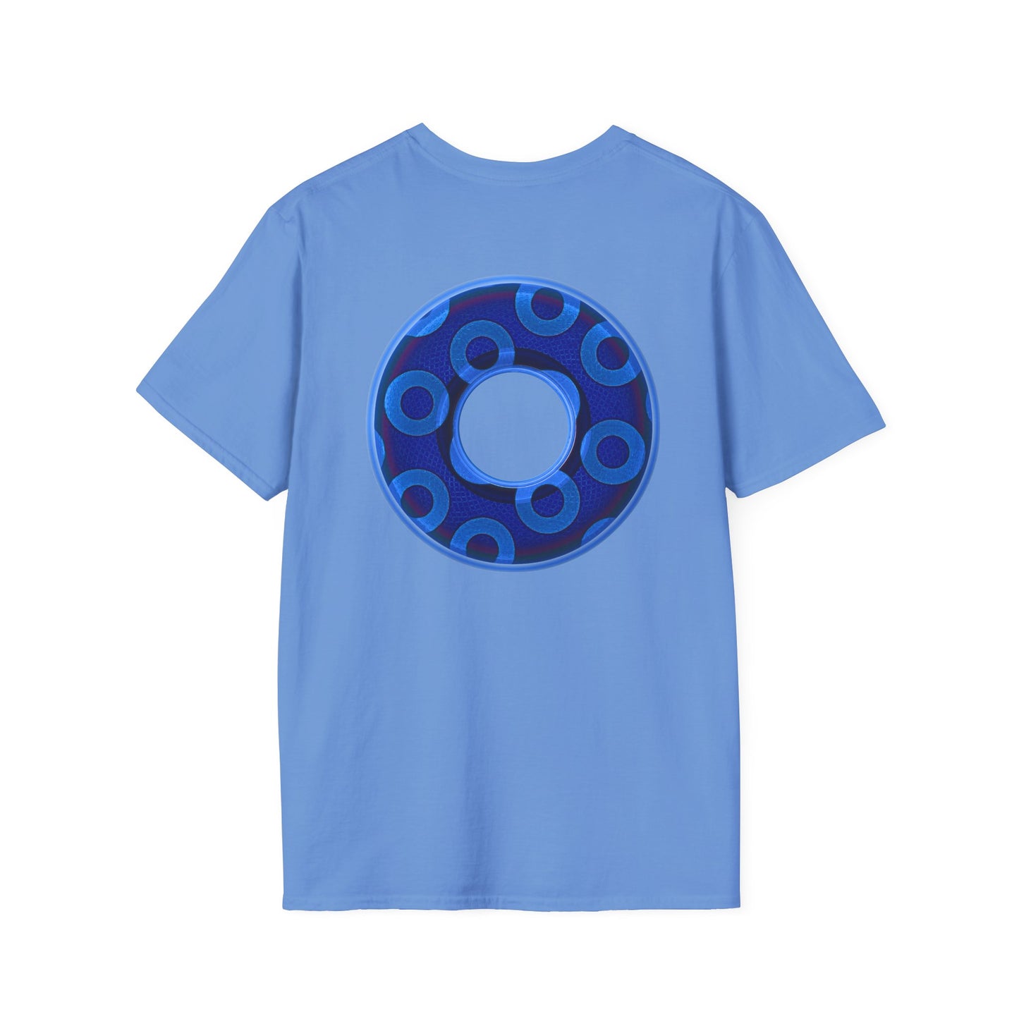 Plain Donuts/Unisex Soft-Style - "Plain Rustic Paradoxical Donuts" - Carolina blue/dark blue donuts