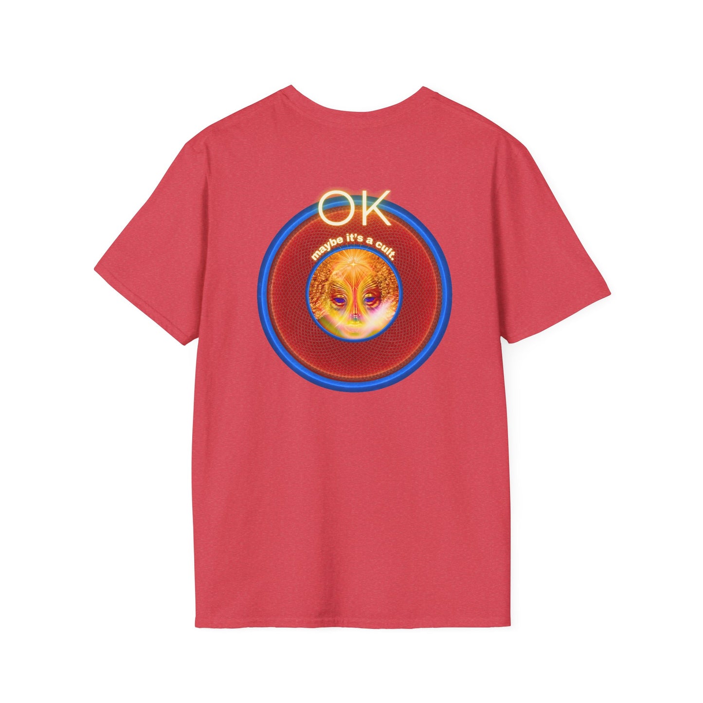 Classic Donut Tee - Unisex Soft-Style - "Donuts: Conjurers of Awesome" - series 1.0  - variant 3 - w/"okay" - red donut