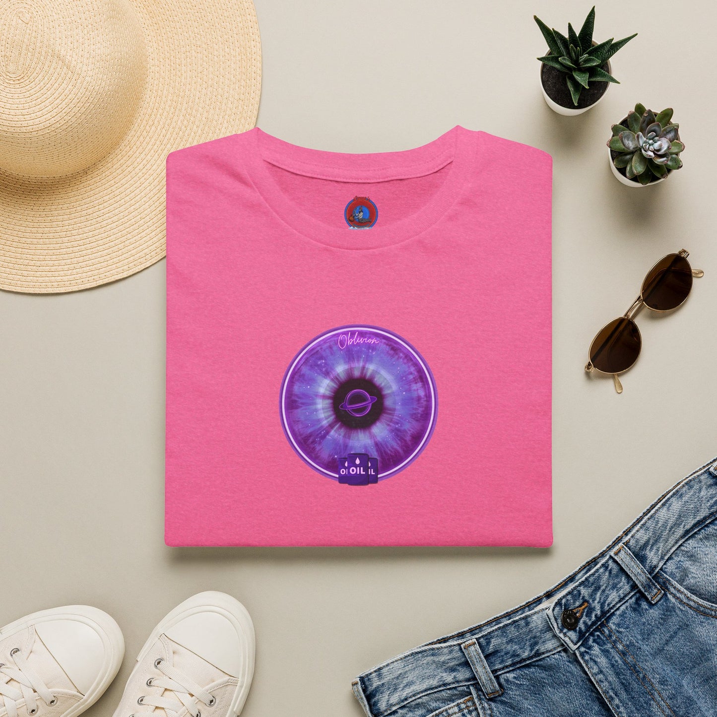 Classic Donut Tee - Unisex Soft-Style - "The Oblivious Donut" - purple idonut