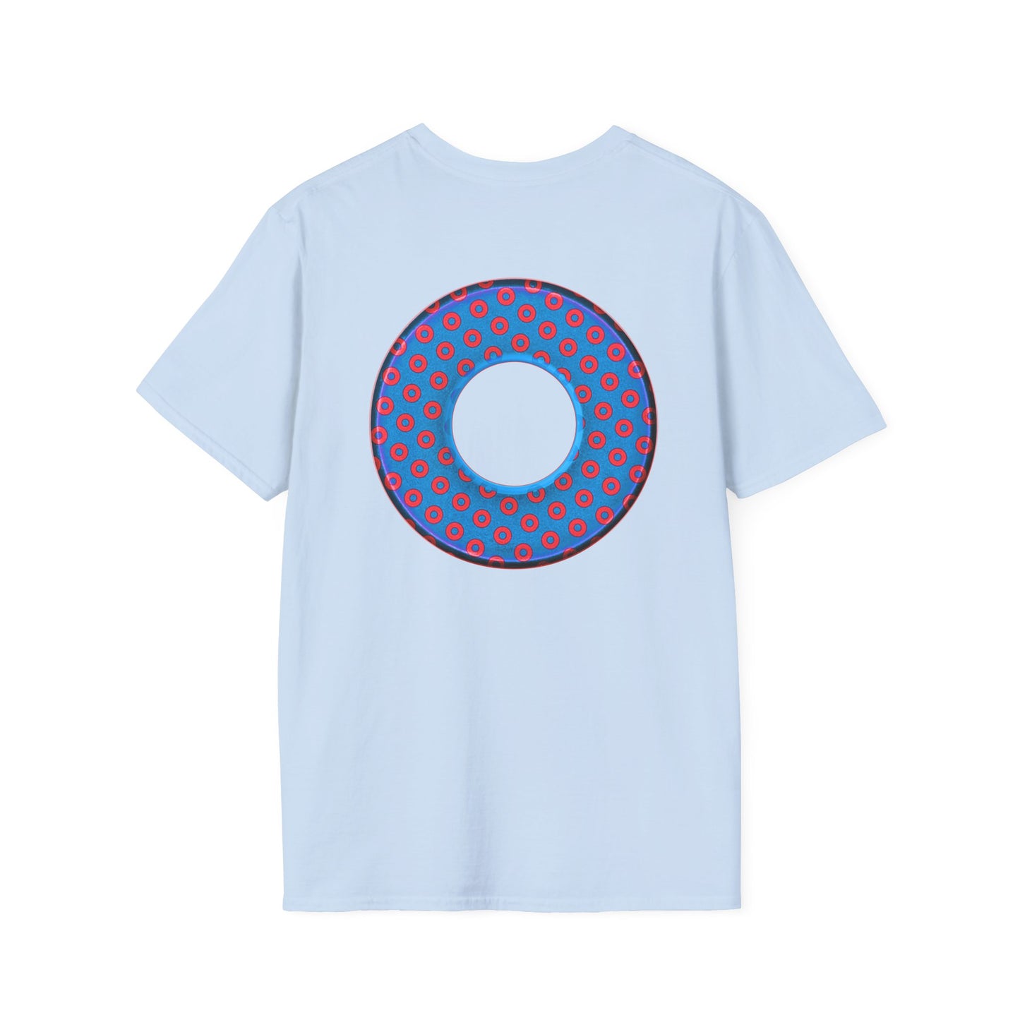 Plain Donuts/Unisex Soft-Style - "Plain Electric Paradoxical Donuts" - royal blue/red donuts