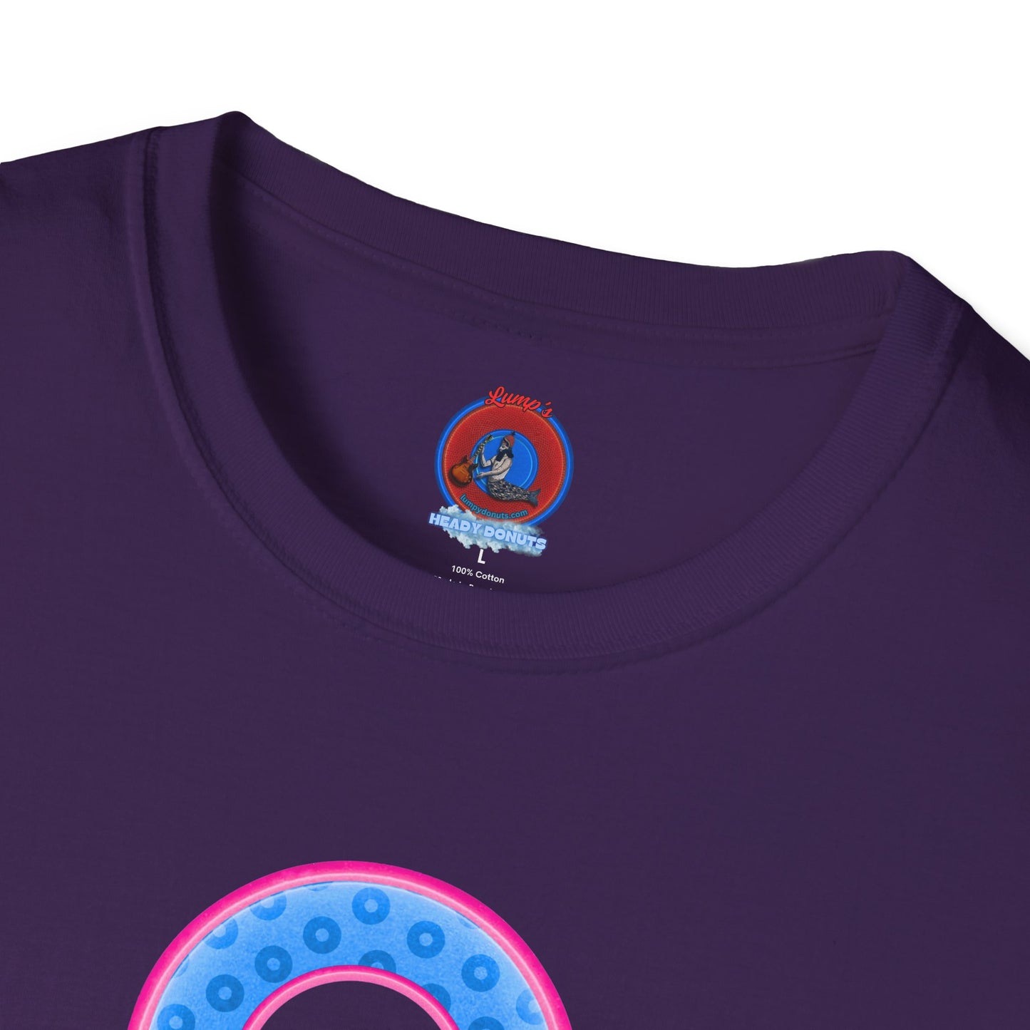 Plain Donuts/Unisex Soft-Style - "Plain Wide Mouthed Paradoxical Donuts" - light blue/pink donuts