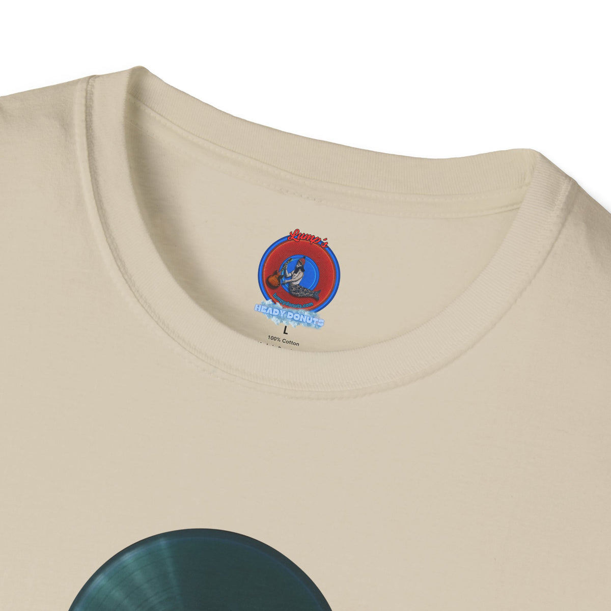 Classic Donut Tee - Unisex Soft-Style - "The Plain Record Donut" - series 1.0 - dark teal green