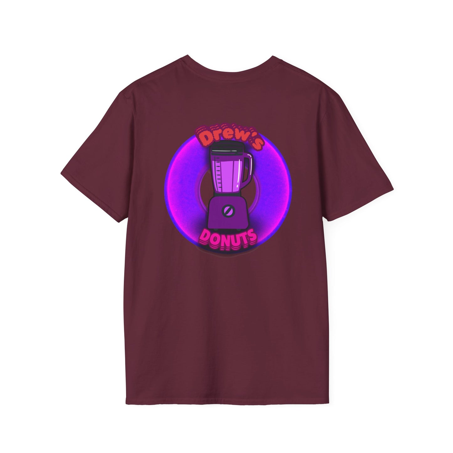 Classic Donut Tee - Unisex Soft-Style - "Drew's Donuts" - series 1.0 - purple donut