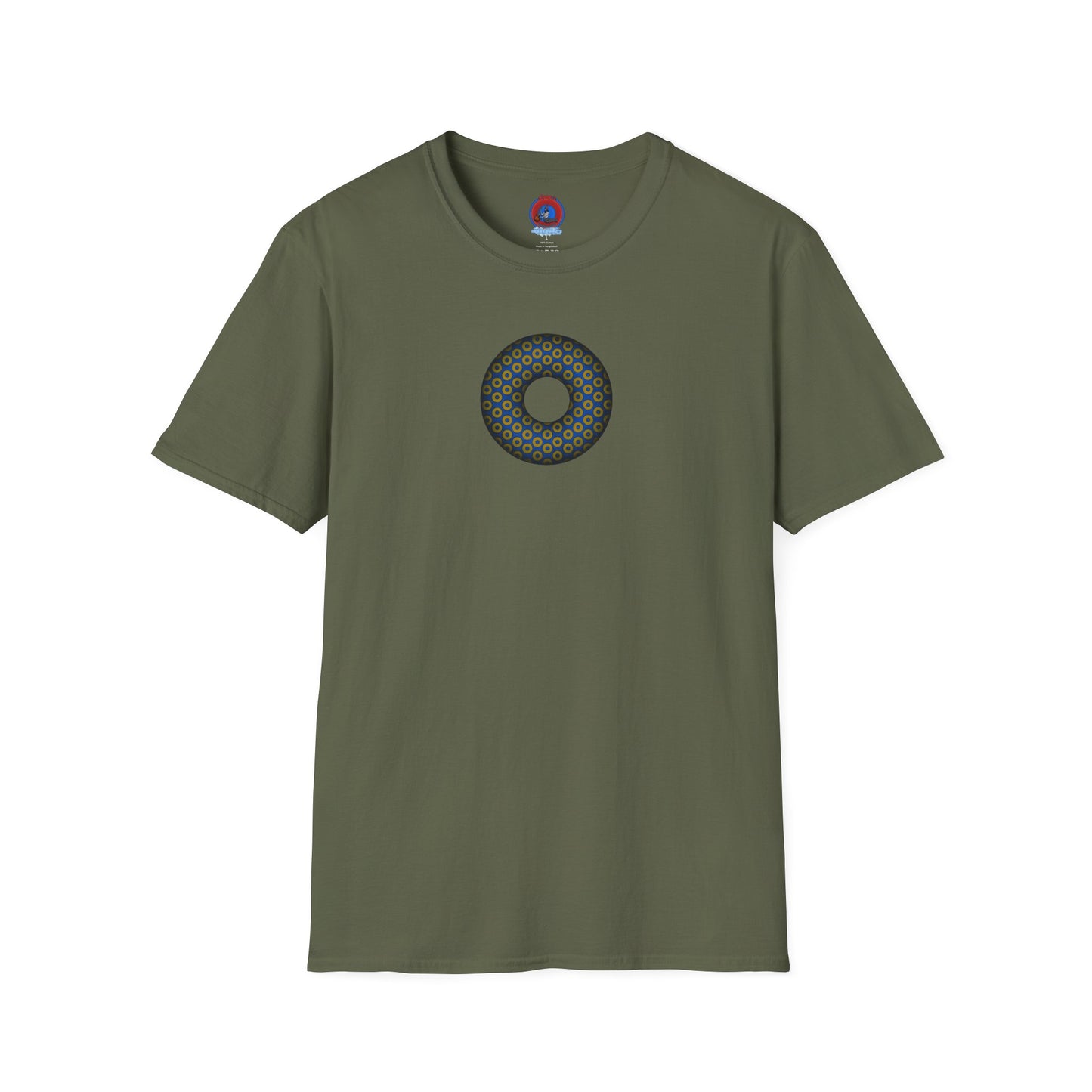 Plain Donuts/Unisex Soft-Style - "Plain Paradoxical Grided Donuts" - bronze/dark blue donuts