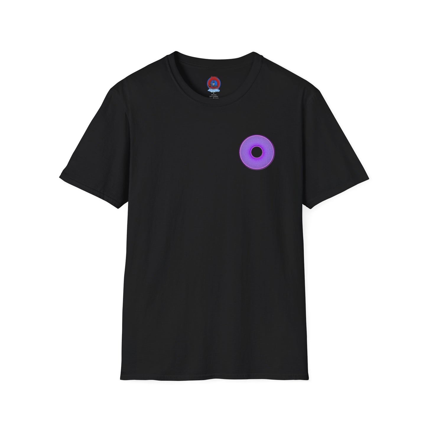 Classic Donut Tee - Unisex Soft-Style - "The Joker's Personal Tees - Troubadour Edition" - series 1.0 - variant 1 - purple donut