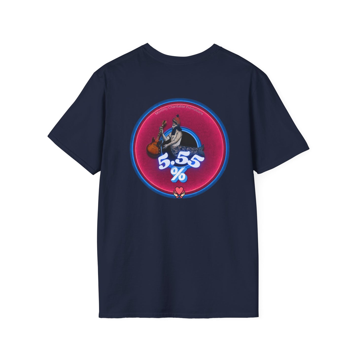 Classic Donut Tee - Unisex Soft-Style - "The 5.55% Donut" - vivid magenta donut - [*charitable print - 5.55% of profit to General Fund]
