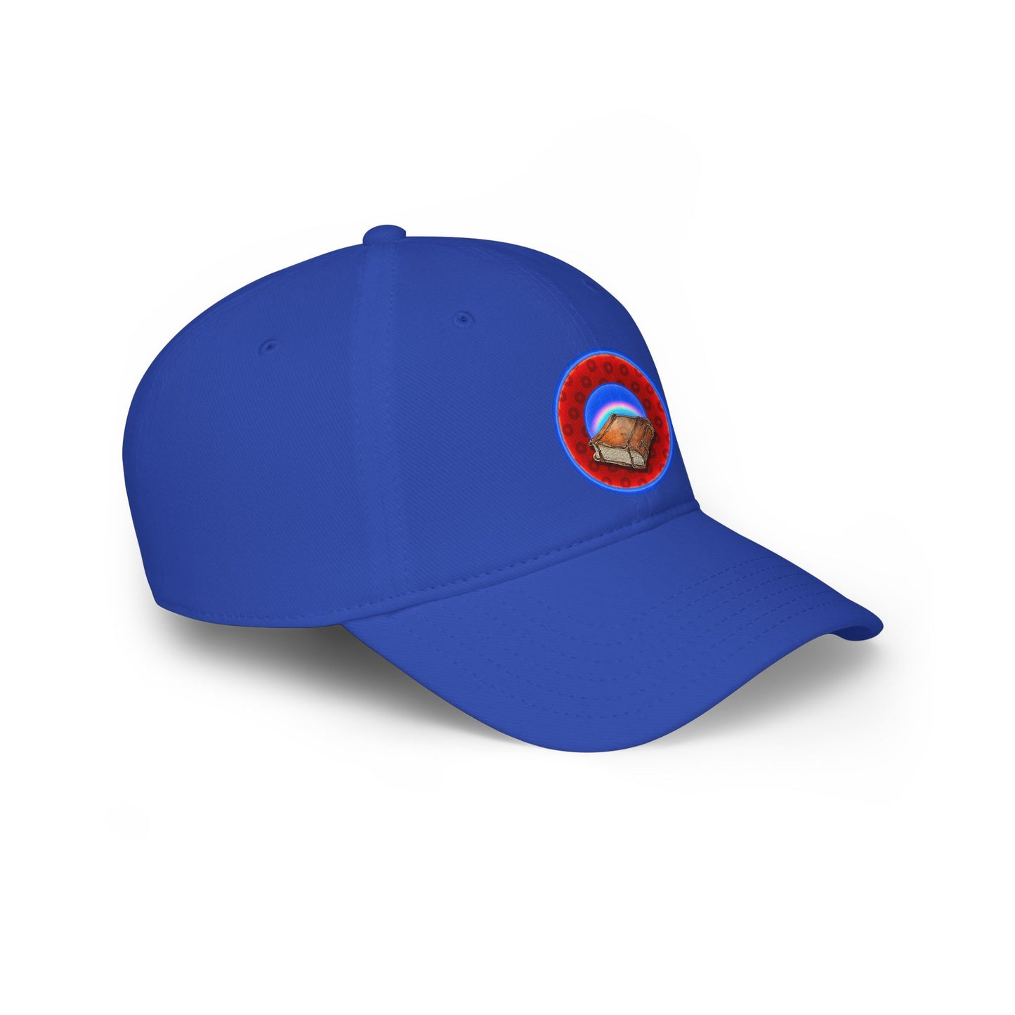Lumpy Donut Baseball Cap - "Read the F'ing Donut Cap" - paradoxical red/blue wide mouth donut w/