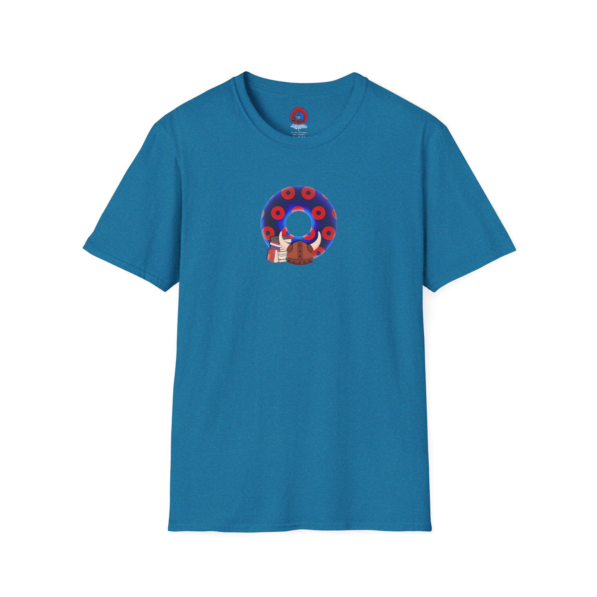 Classic Donut Tee - Unisex Soft-Style - "El Fuego Donut" - paradoxical blue/red donut