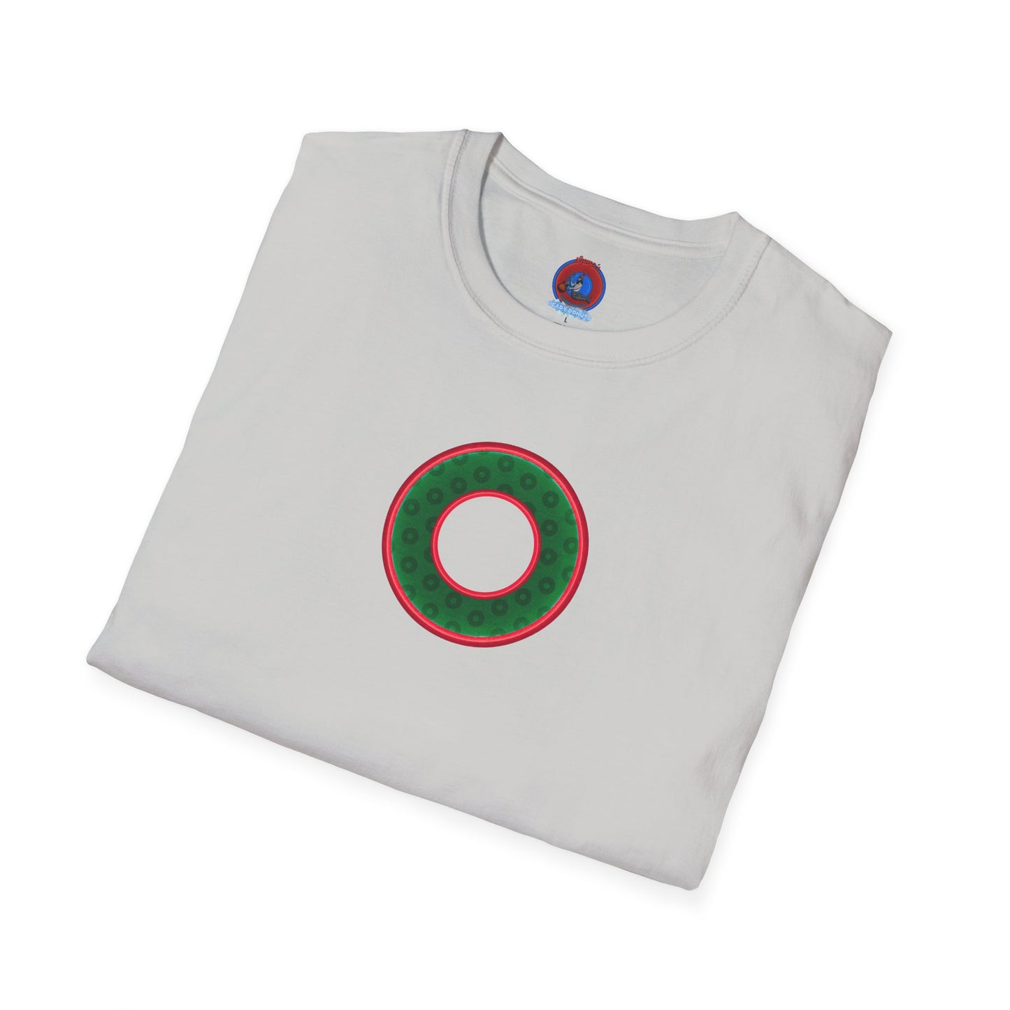 Plain Donuts/Unisex Soft-Style - "Plain Wide Mouthed Paradoxical Donuts" - dark green/red donuts