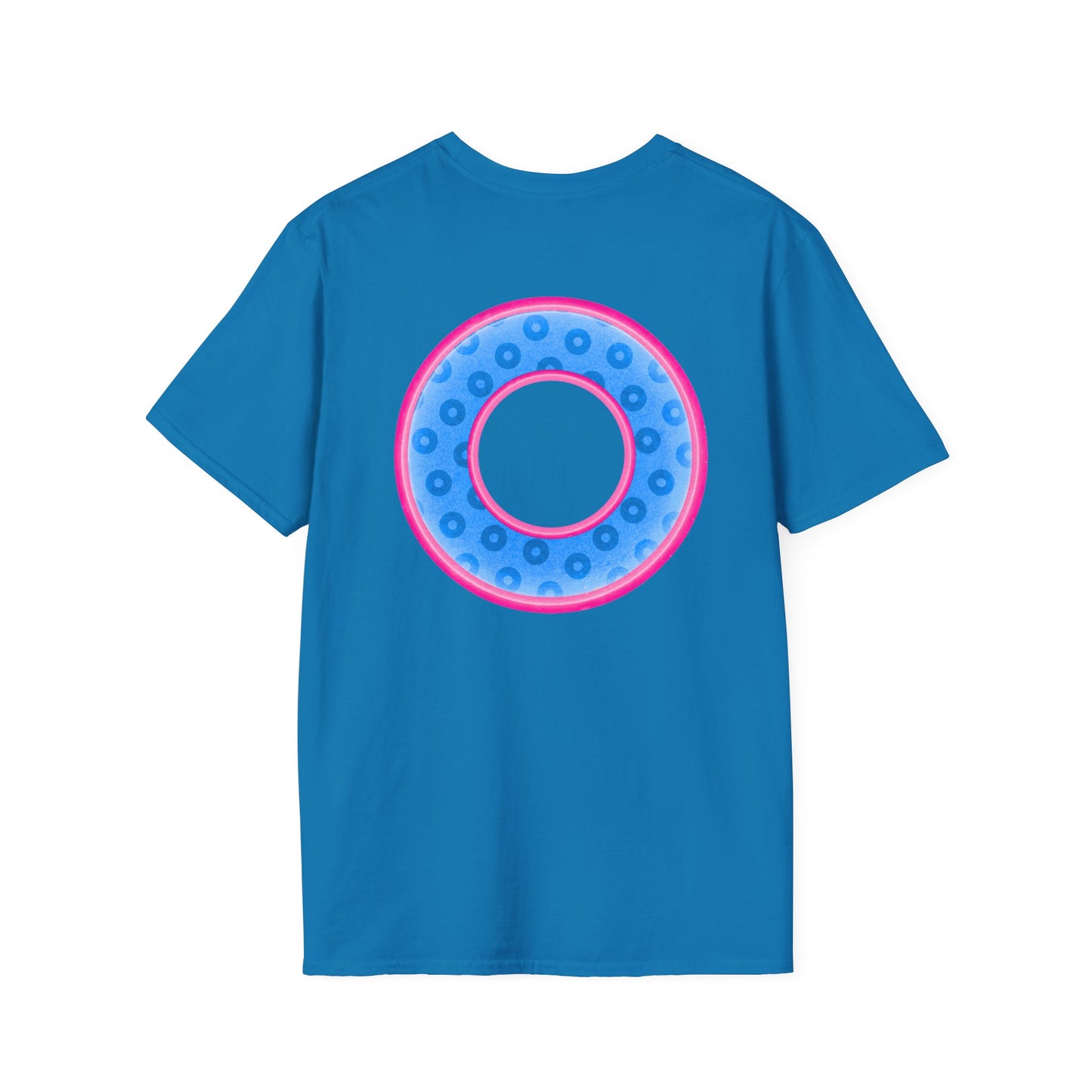 Plain Donuts/Unisex Soft-Style - "Plain Wide Mouthed Paradoxical Donuts" - light blue/pink donuts