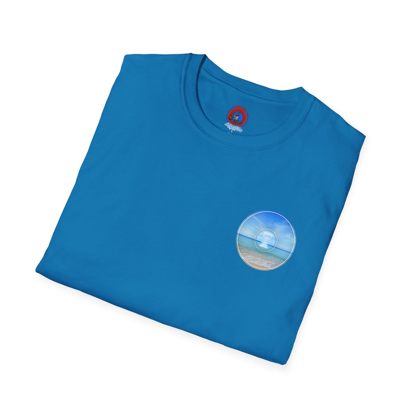 Classic Donut Tee - Unisex Soft-Style - "Still Loading Sand" - vivid blue  pic donut - variant 1