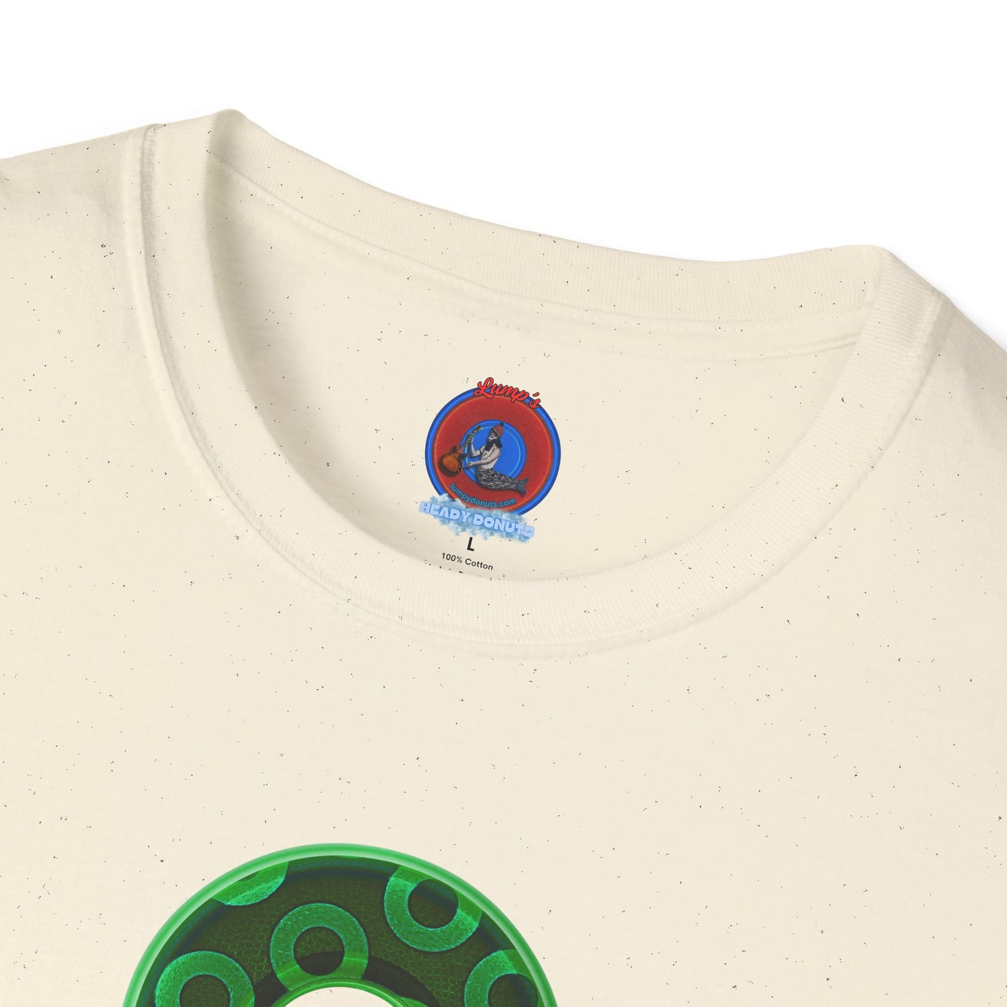 Plain Donuts/Unisex Soft-Style - "Plain Rustic Paradoxical Donuts" - light green/dark green donuts