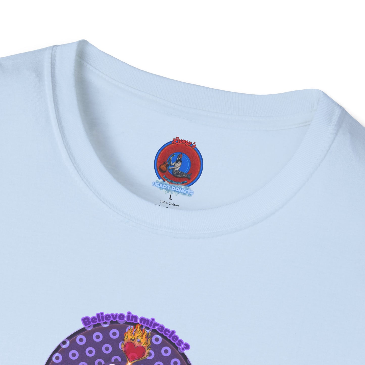 Classic Donut Tee - Unisex Soft-Style - "Donuts for Sexy Things" - electric purple/light purple paradox donut